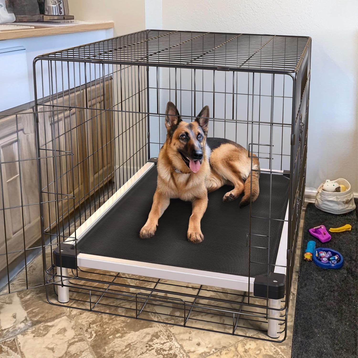 TitanNest Cooling Chew-Proof Elevated Dog Bed for Your Chewer