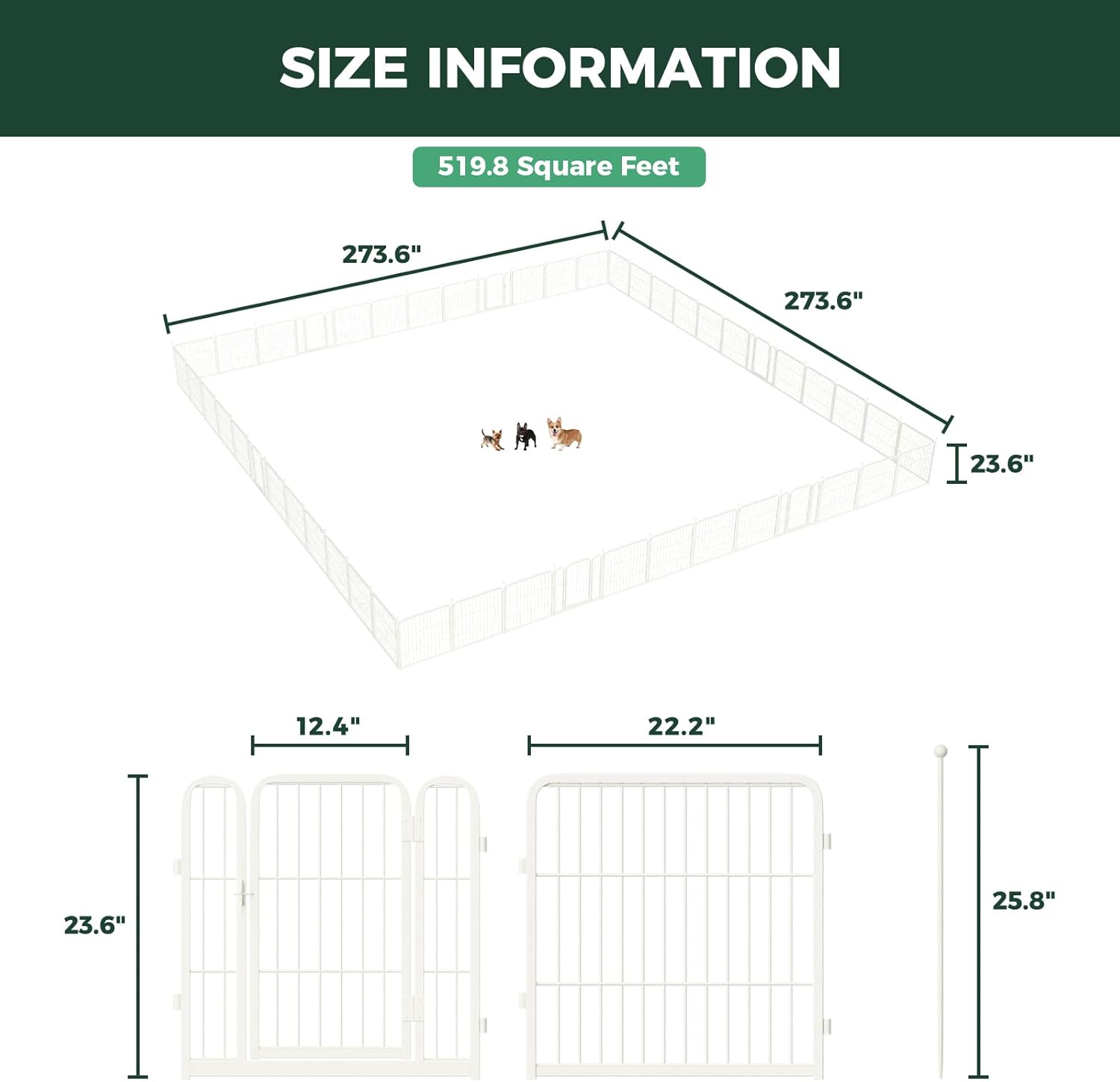 White Rollick Dog Playpen for All-Terrain