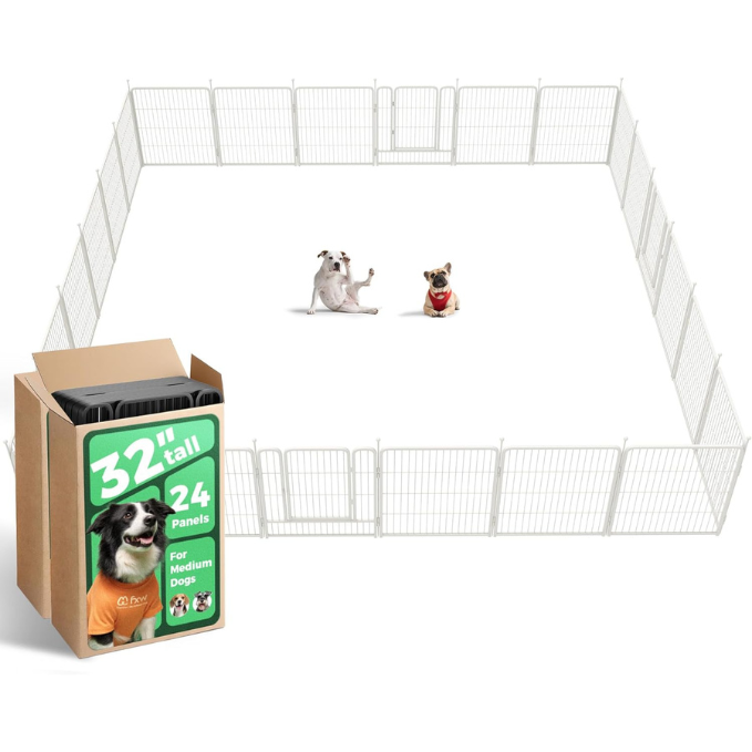 White Rollick Dog Playpen for All-Terrain