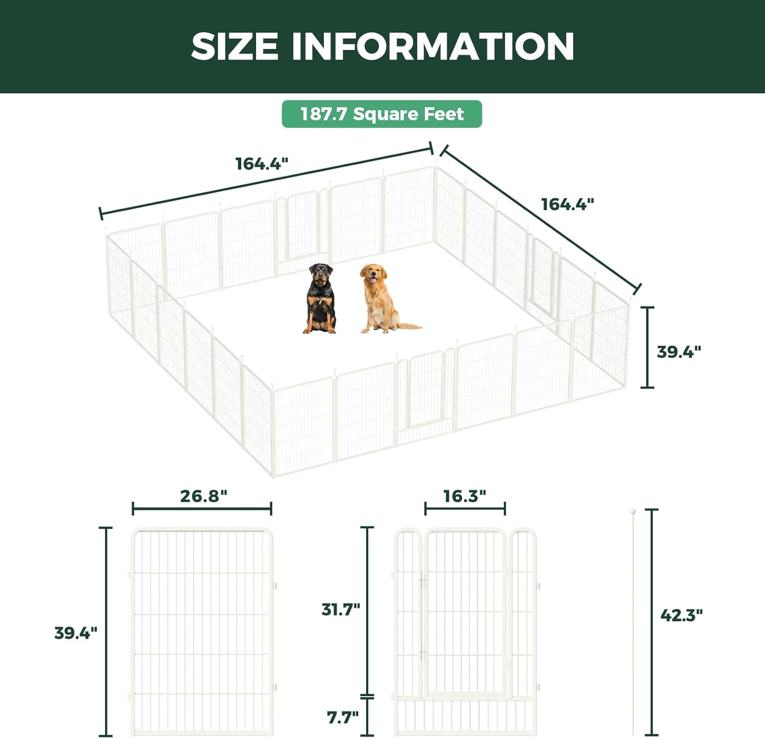 White Rollick Dog Playpen for All-Terrain