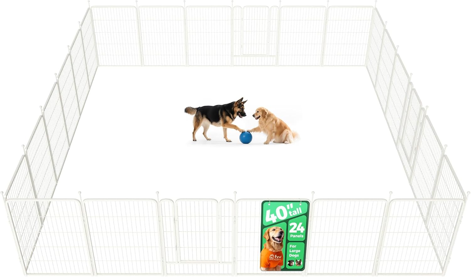White Rollick Dog Playpen for All-Terrain