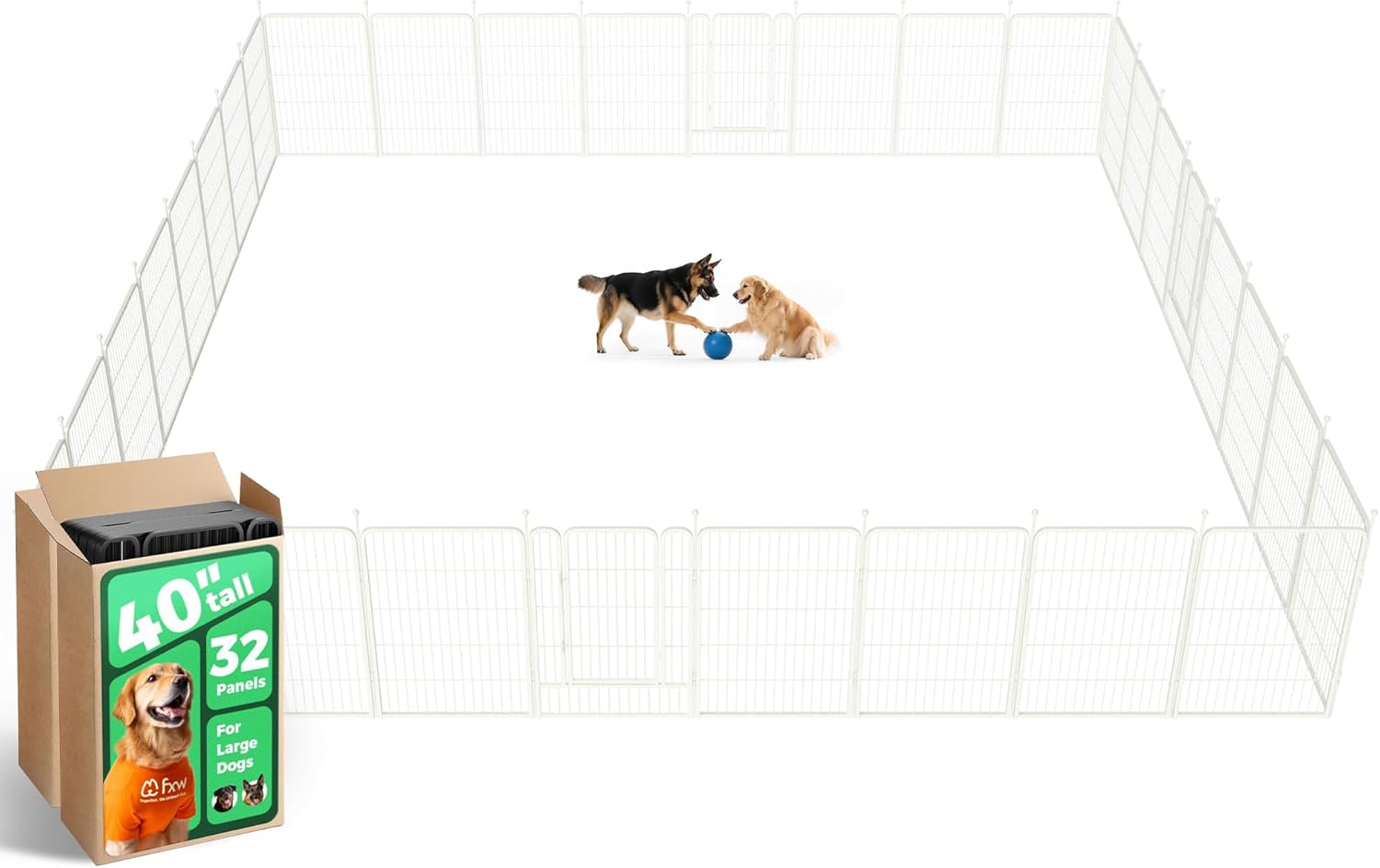 White Rollick Dog Playpen for All-Terrain