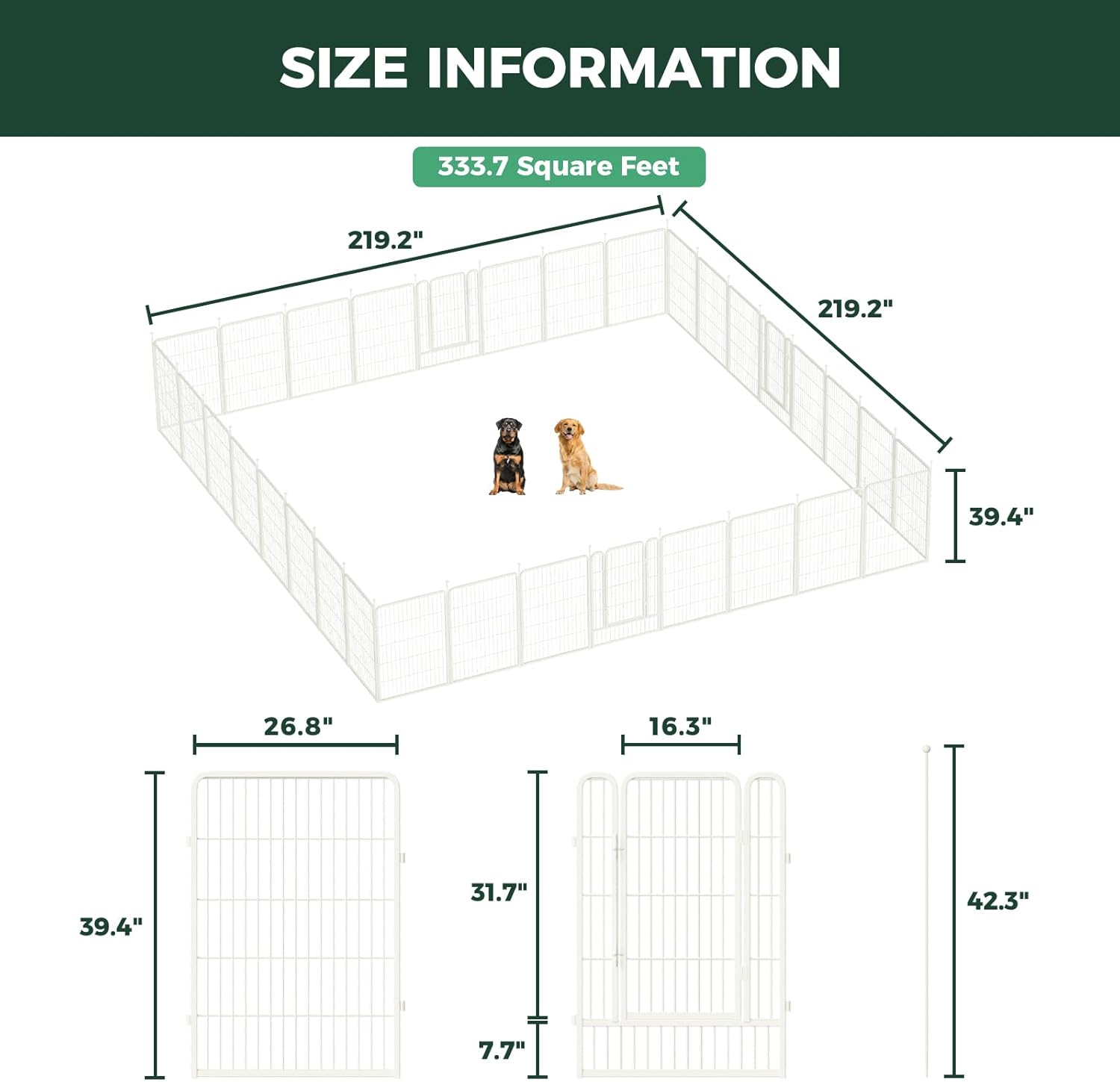 White Rollick Dog Playpen for All-Terrain