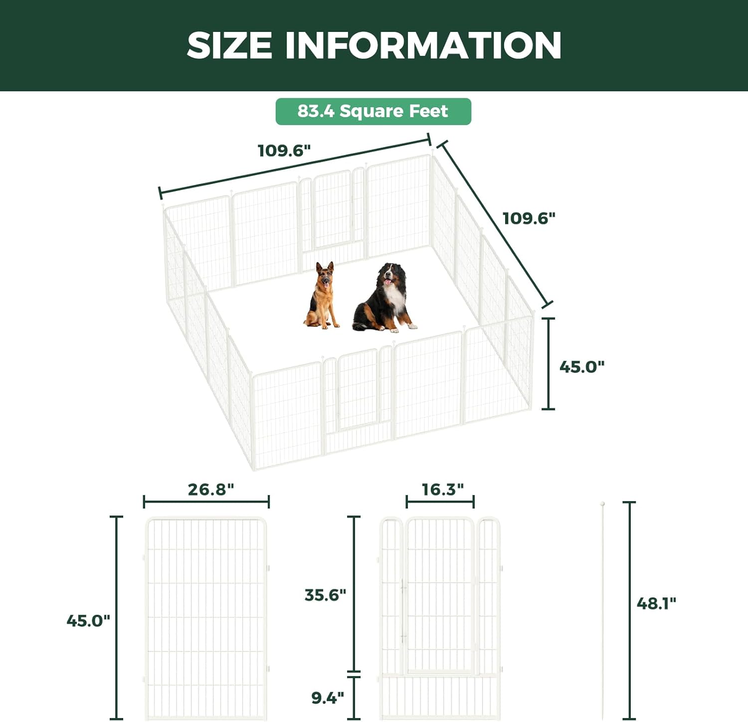 White Rollick Dog Playpen for All-Terrain