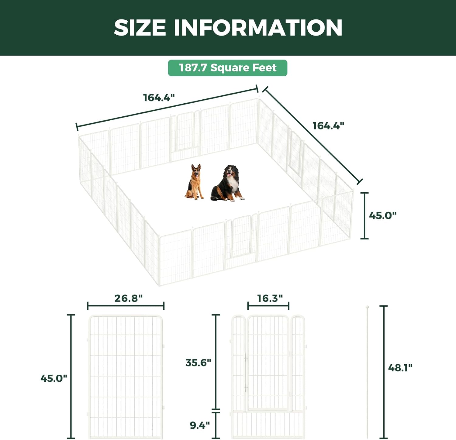 White Rollick Dog Playpen for All-Terrain