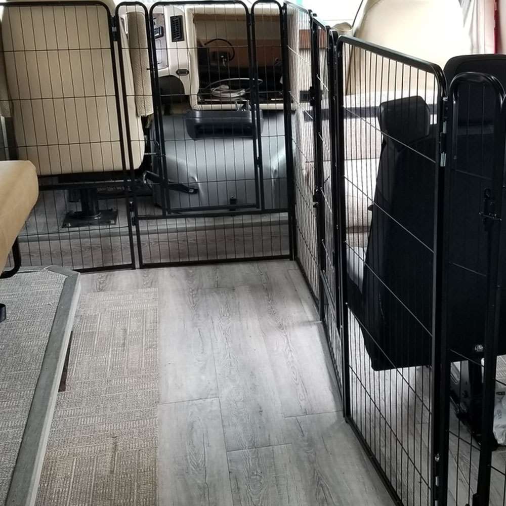 Homeplus Dog Playpen for Indoor Use Black 45 inch 4 Panels FXW