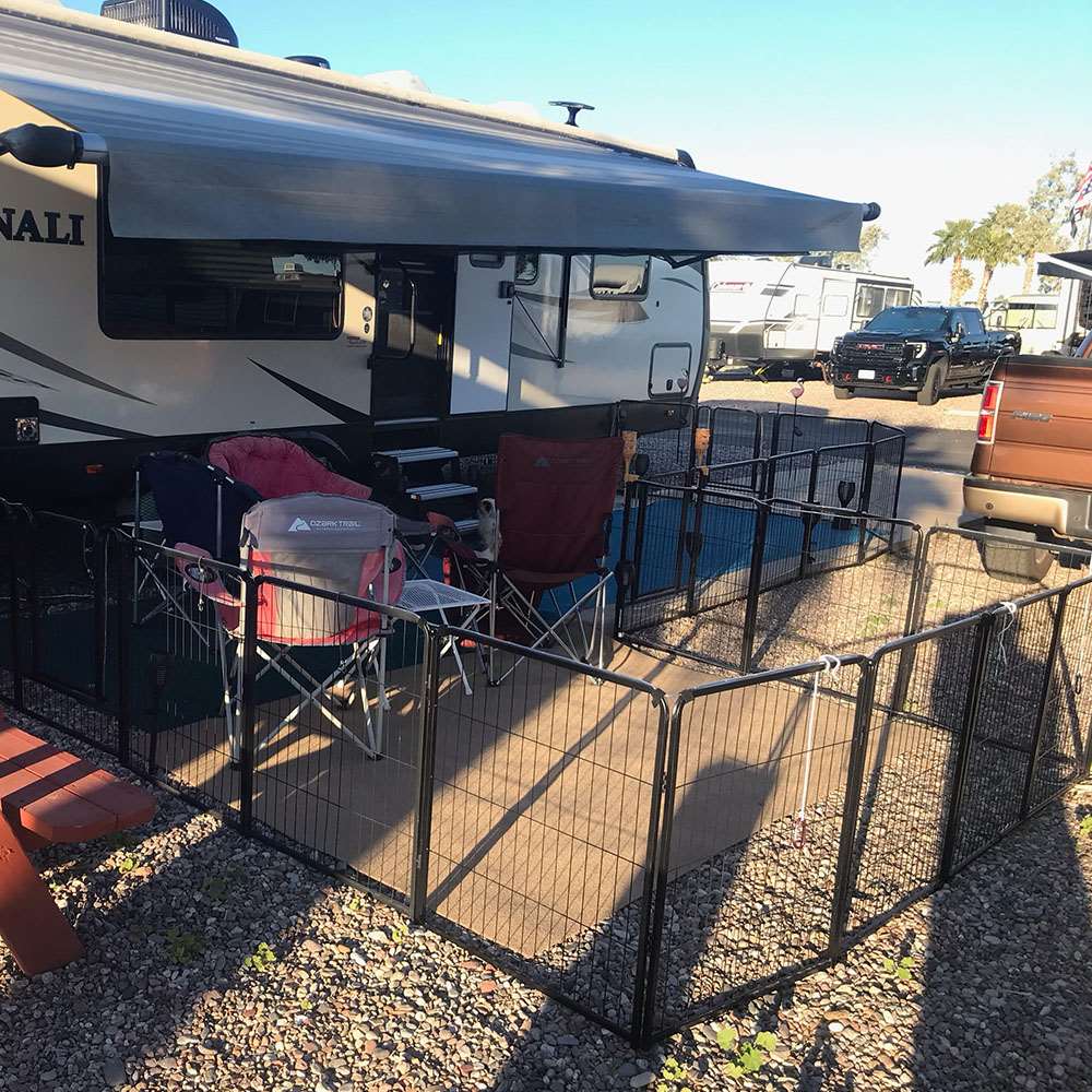 Instant Dog Playpen for RV Trips 32 inch 21 Panels & 3 Gates FXW