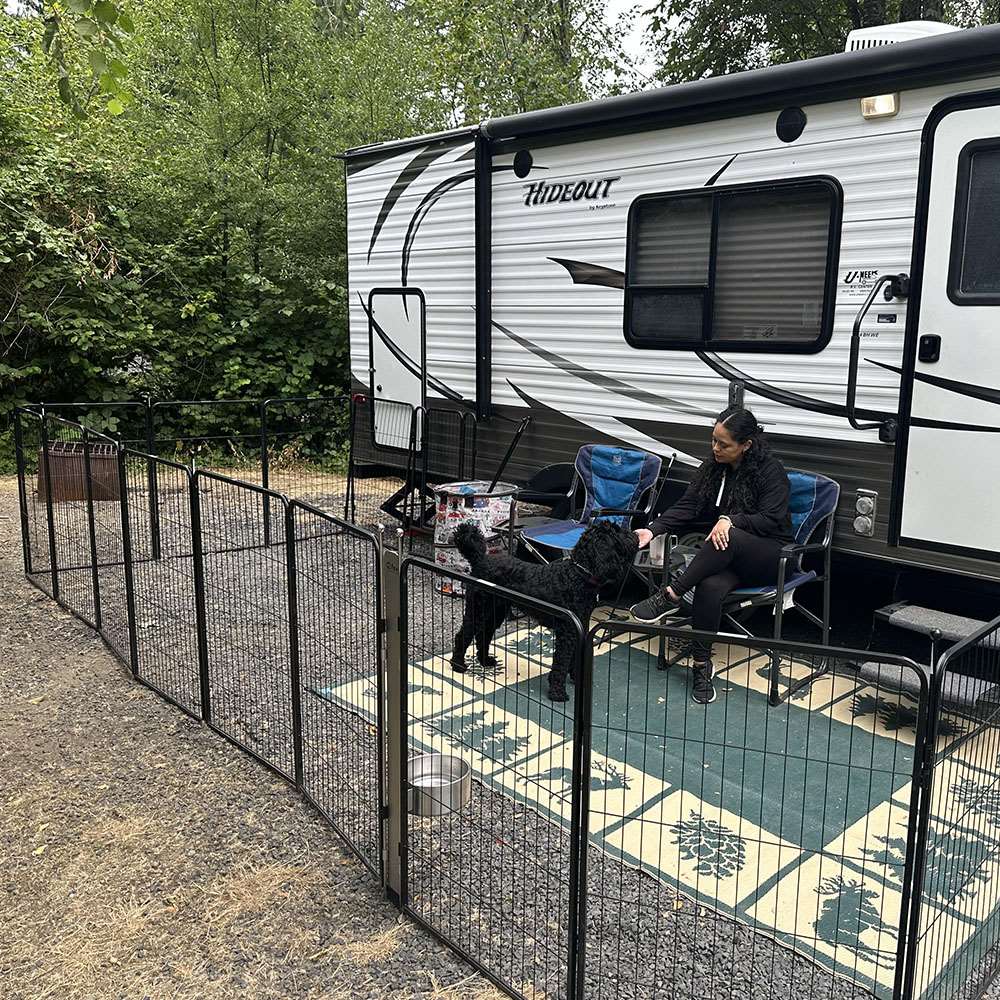 Instant Dog Playpen for RV Trips 40 inch 42 Panels & 6 Gates FXW