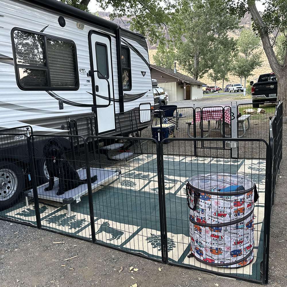 Instant Dog Playpen for RV Trips 40 inch 28 Panels & 4 Gates FXW