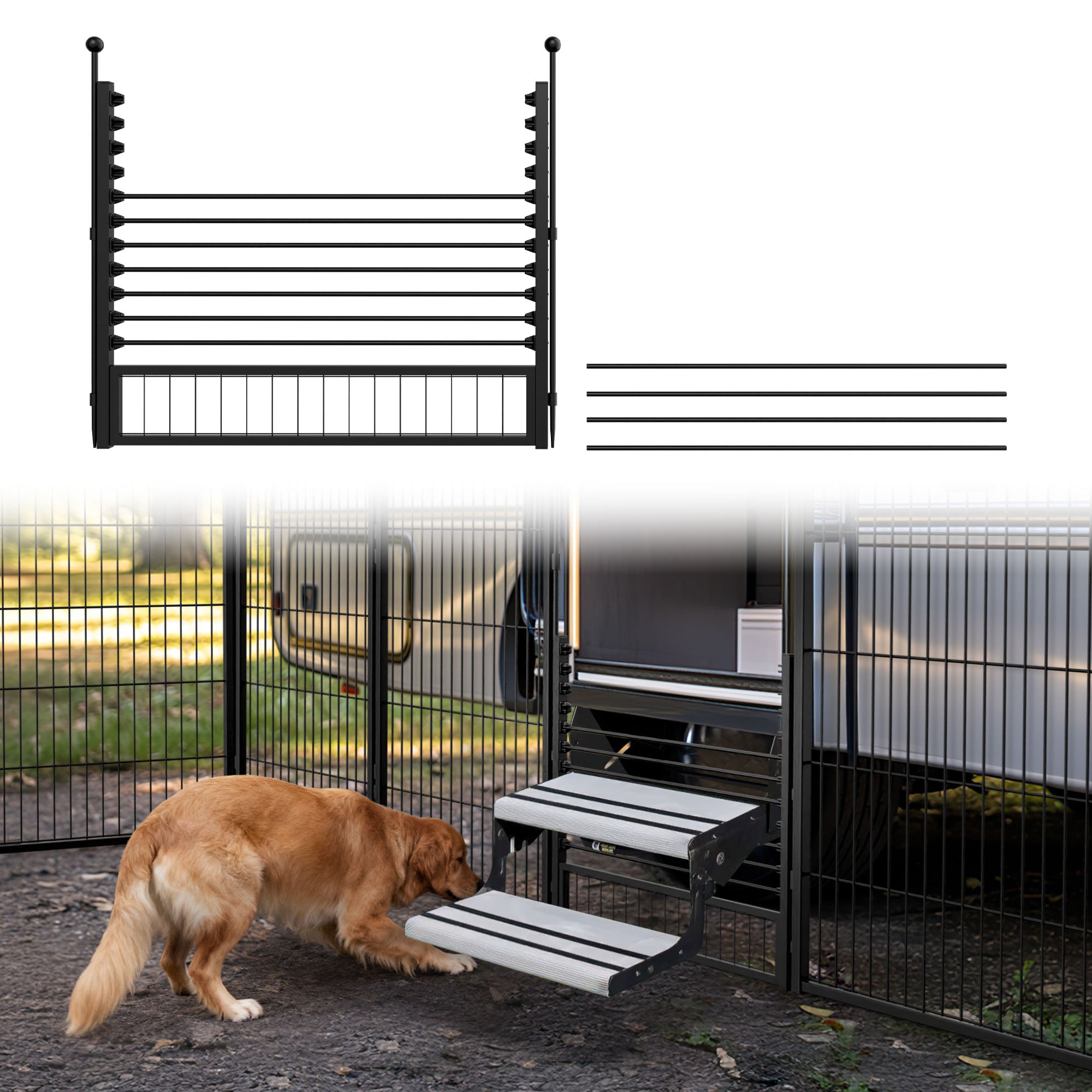 RV Step Grid - Dog Barrier for RV Stairs