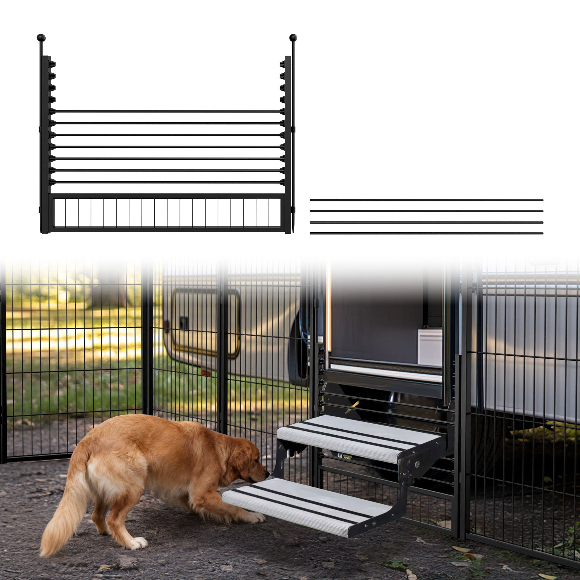 RV Step Grid - Dog Barrier for RV Stairs