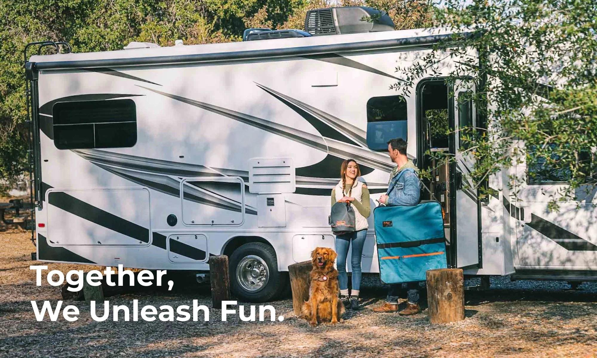 FXW Dog Fence - RV Camping Fence - Dog Bed - Outdoor Dog Playpen - FXW Dog Playpen