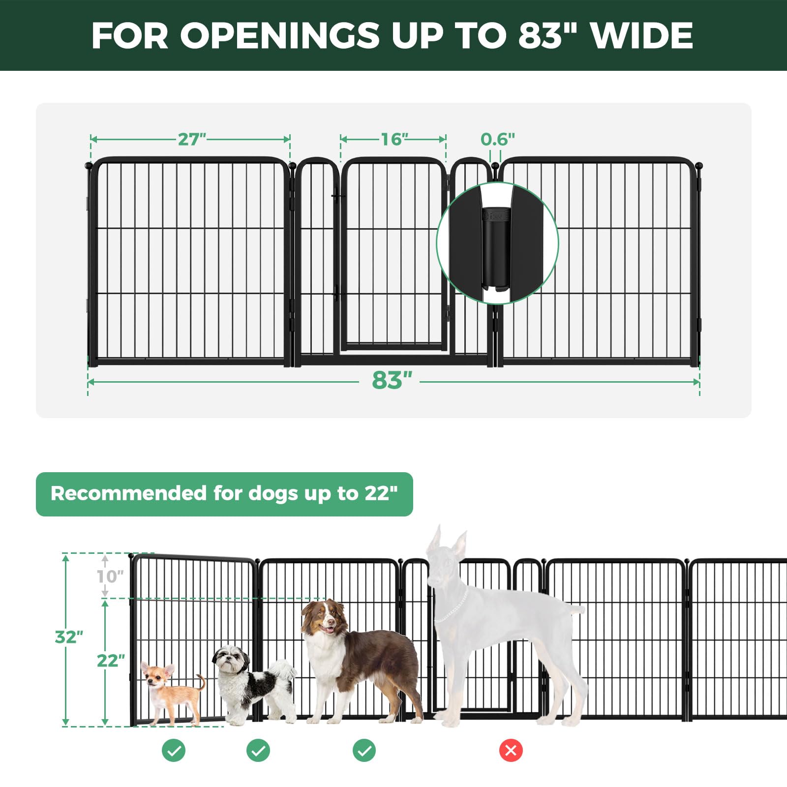 FXW Extra-Wide Indoor Dog Gate