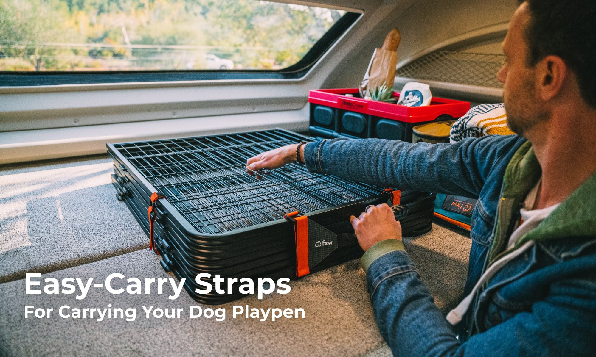 dog pen carry straps
