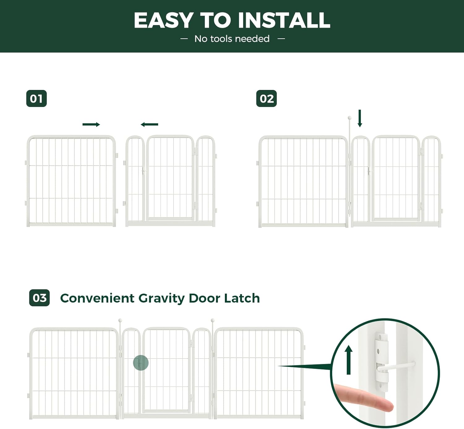 White Rollick Dog Playpen for All-Terrain FXW