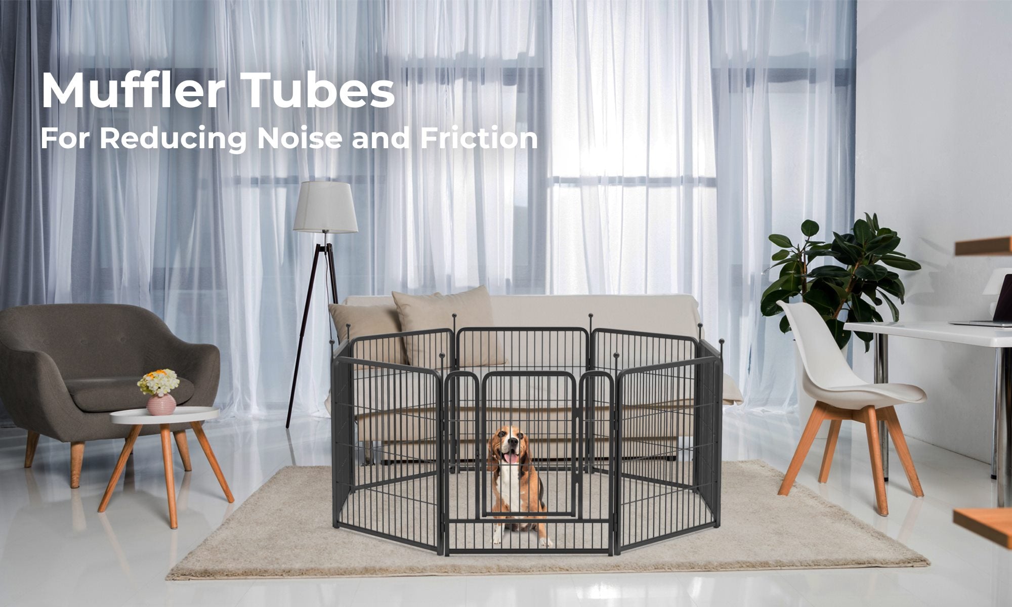 muffler tubes for dog playpen
