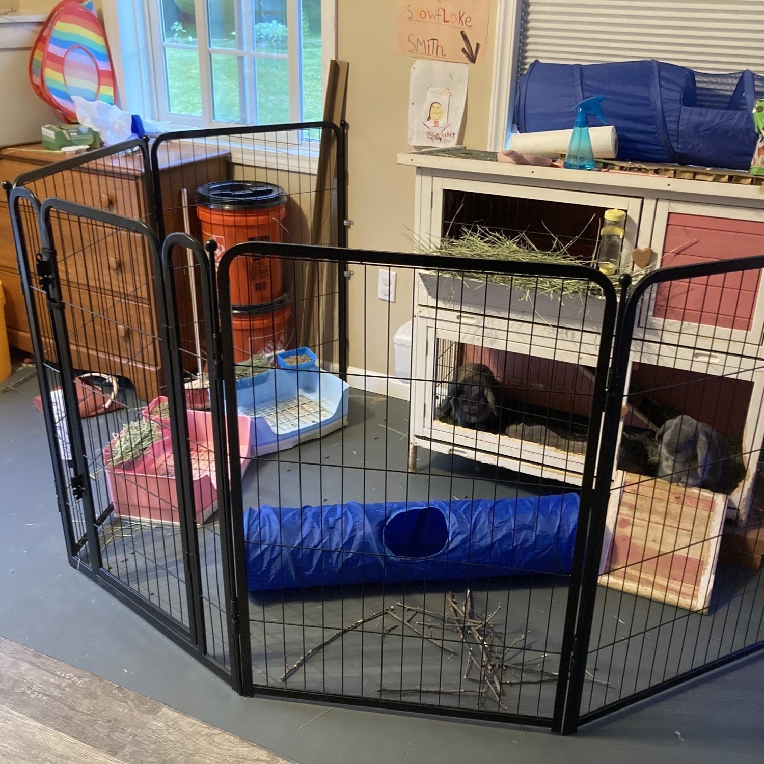 Bundle - Homeplus Dog Playpen & Fence-to-Wall Anchor (2 PCs) FXW