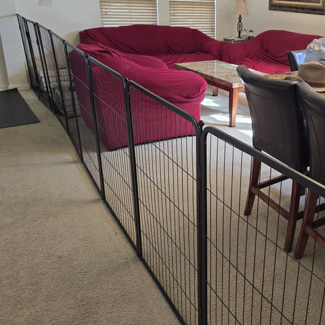 Bundle - Homeplus Dog Playpen & Fence-to-Wall Anchor (2 PCs) FXW