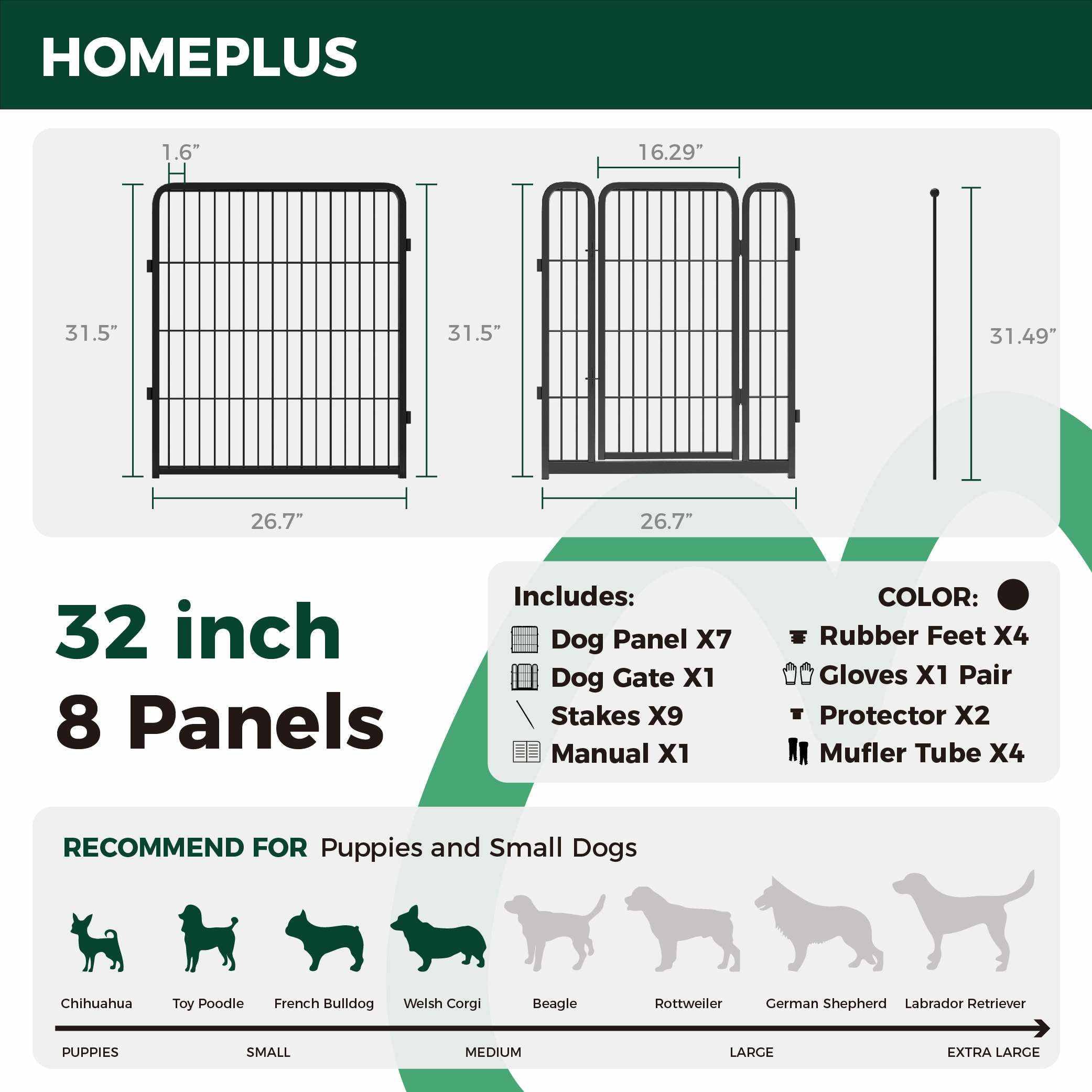 Homeplus Dog Playpen for Indoor Use FXW