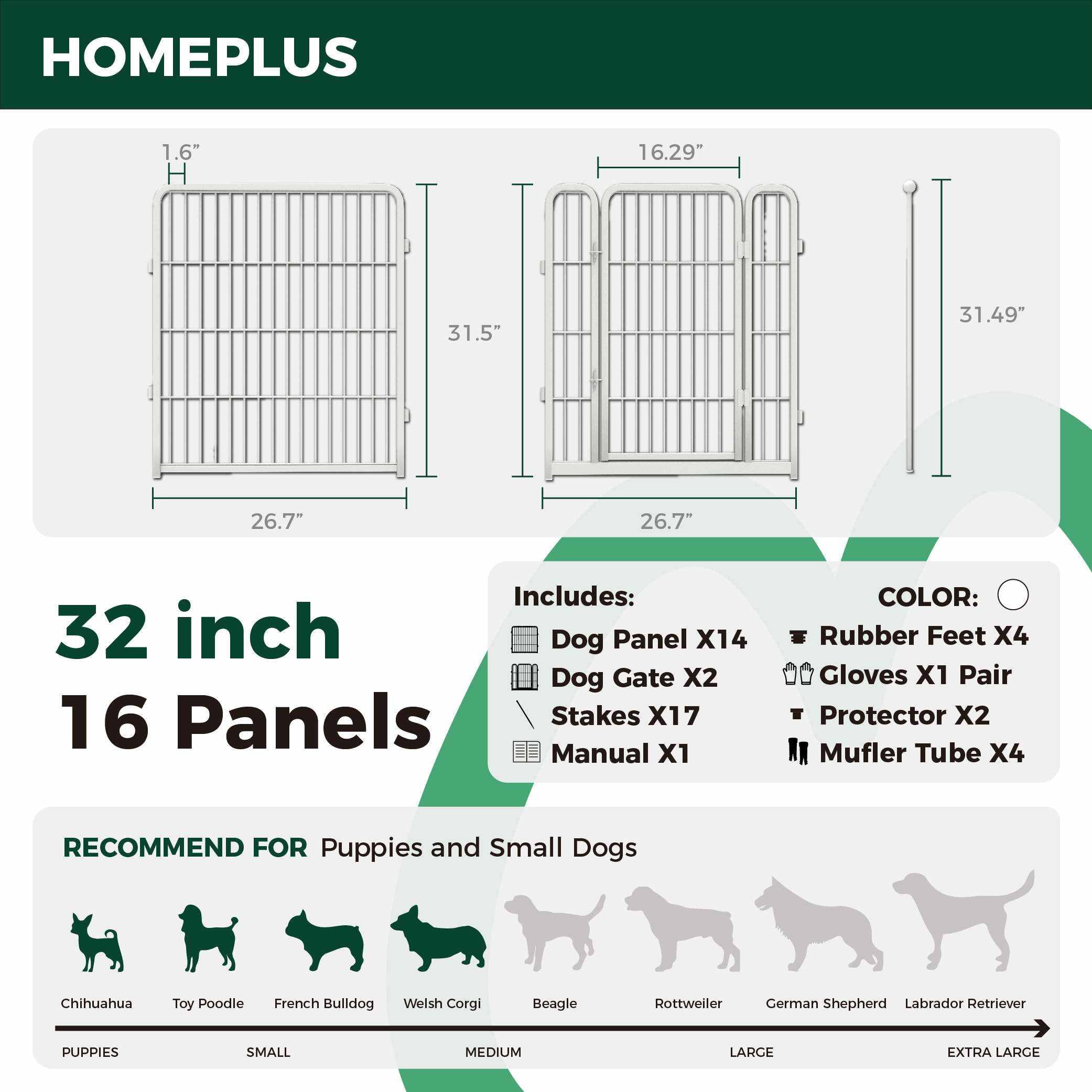 Homeplus Dog Playpen for Indoor Use FXW