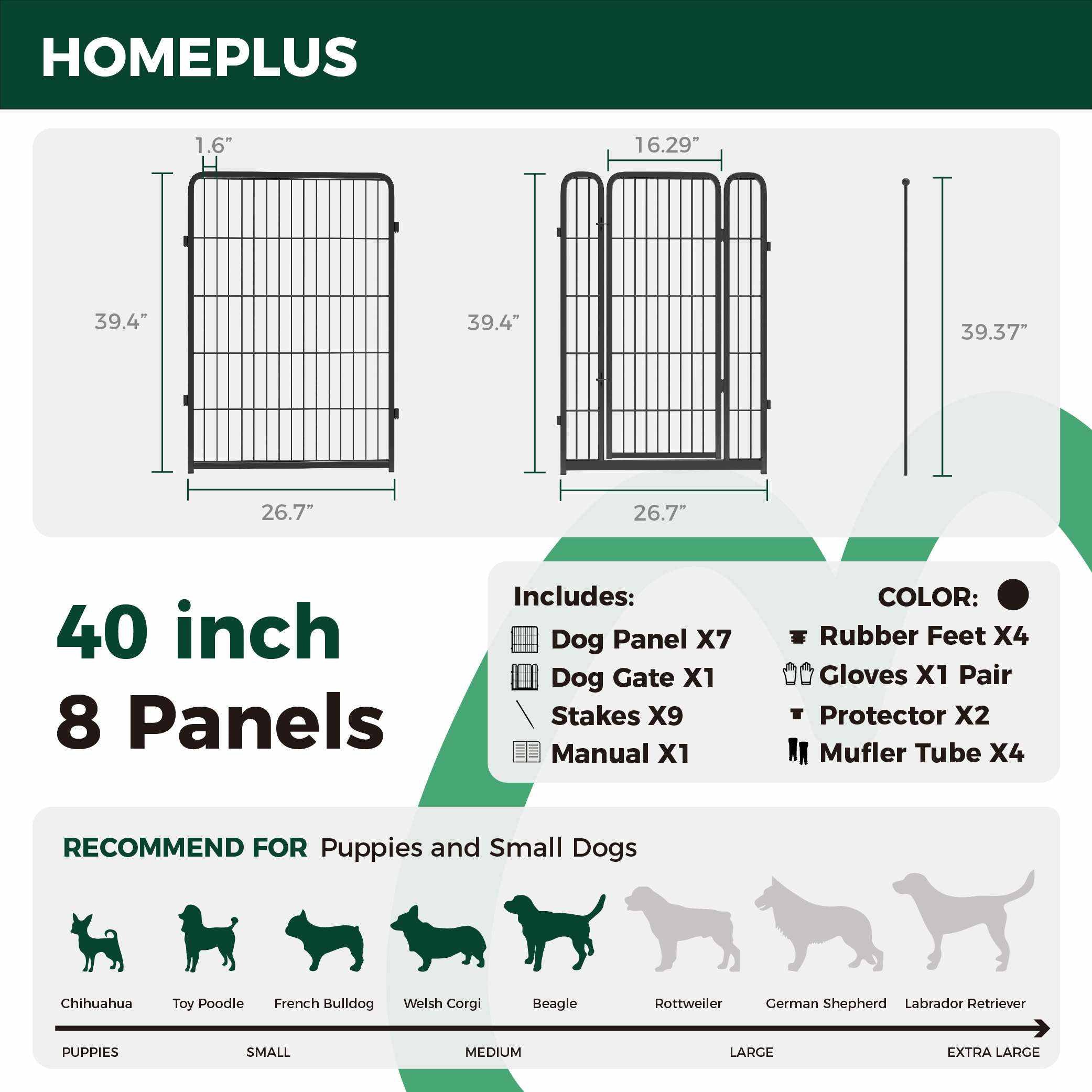 Homeplus Dog Playpen for Indoor Use FXW