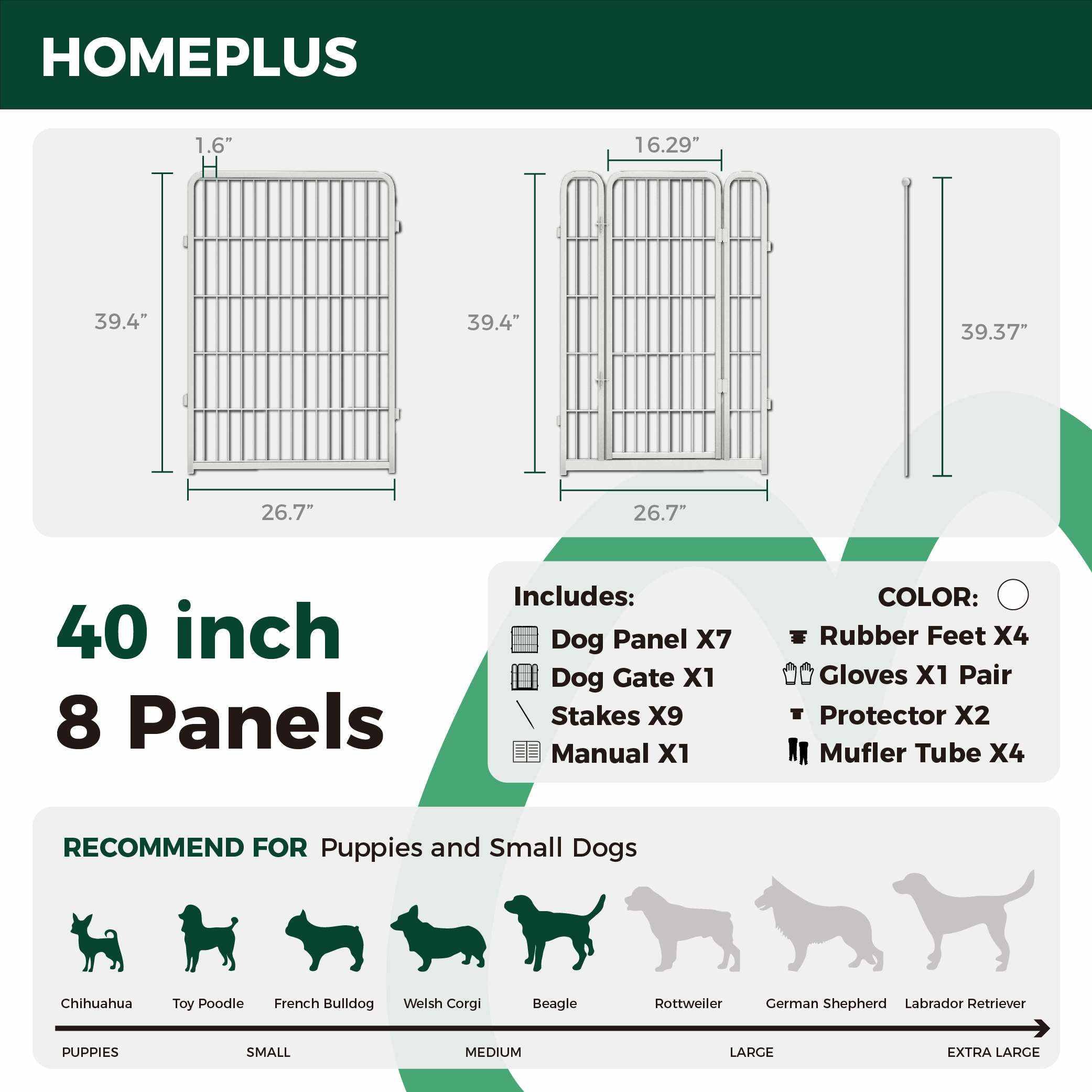 Homeplus Dog Playpen for Indoor Use FXW