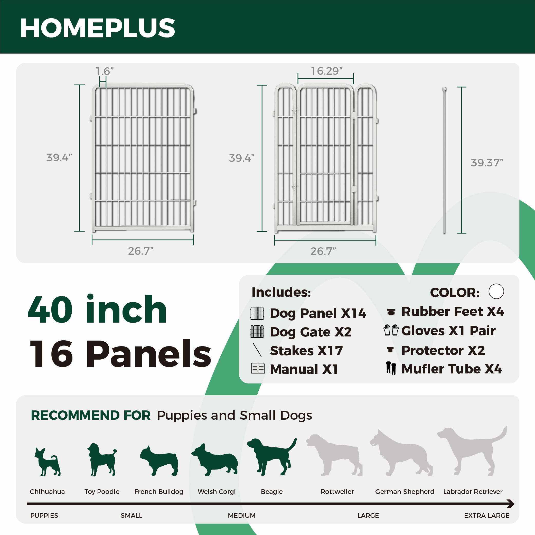 Homeplus Dog Playpen for Indoor Use FXW