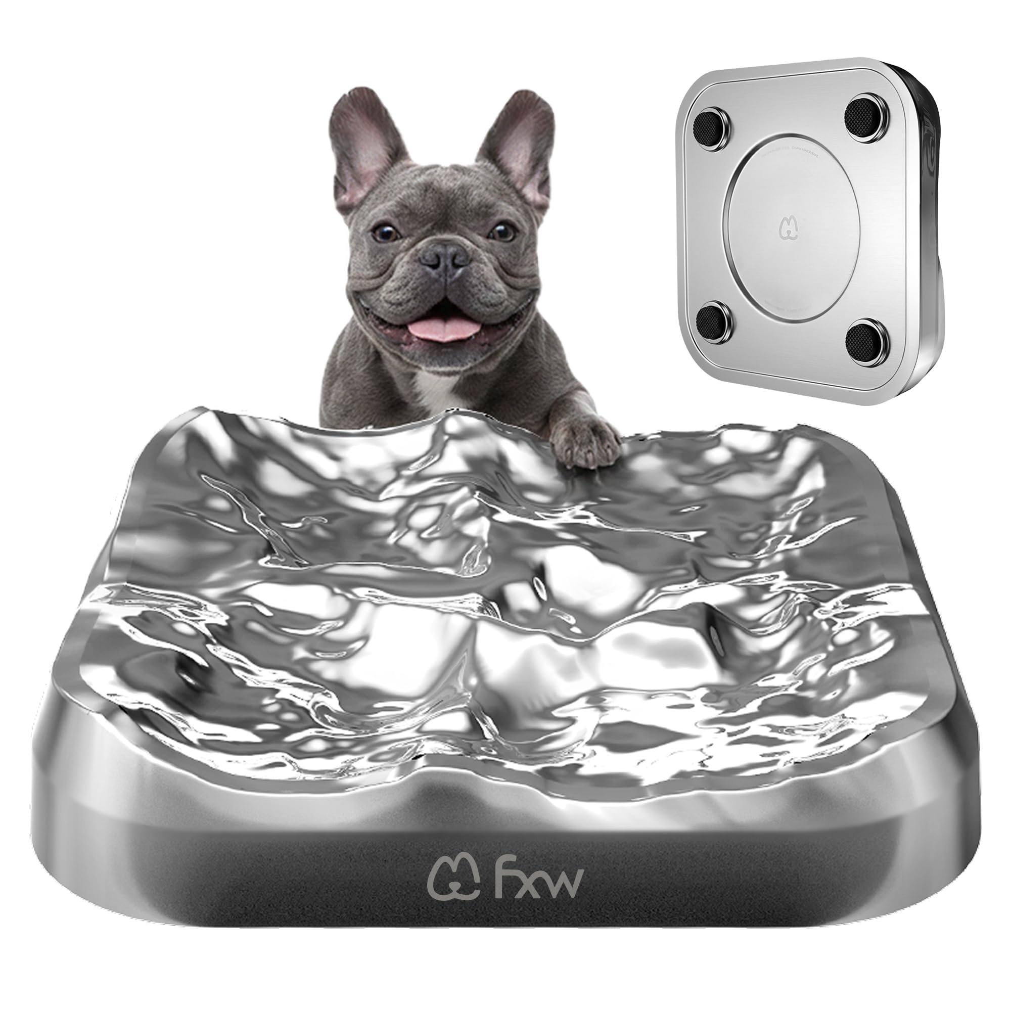 FXW IntoFlow Lick Pad Durable Stainless Steel Dog Lick Mat for Enrichment