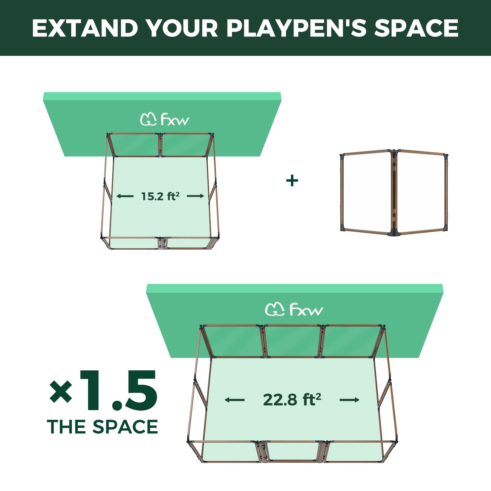 FXW AuraSpace Pro Acrylic Indoor Dog Playpen