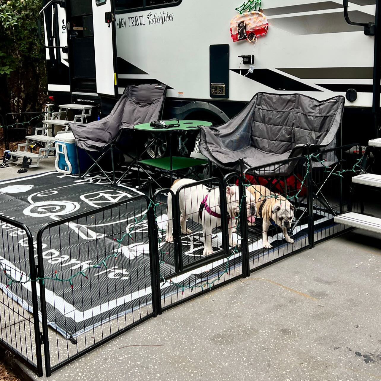 Instant Dog Playpen for RV Trips 24 inch 7 Panels & 1 Gate FXW