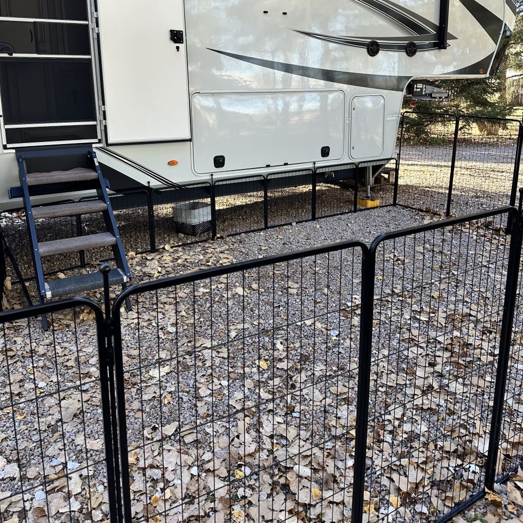 Instant Dog Playpen for RV Trips 45 inch 21 Panels & 3 Gates FXW