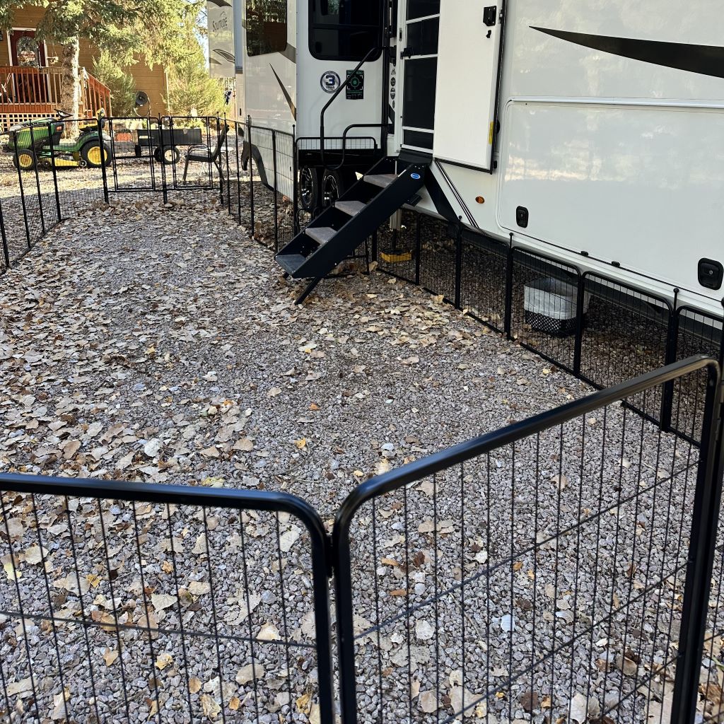 Instant Dog Playpen for RV Trips 45 inch 42 Panels & 6 Gates FXW