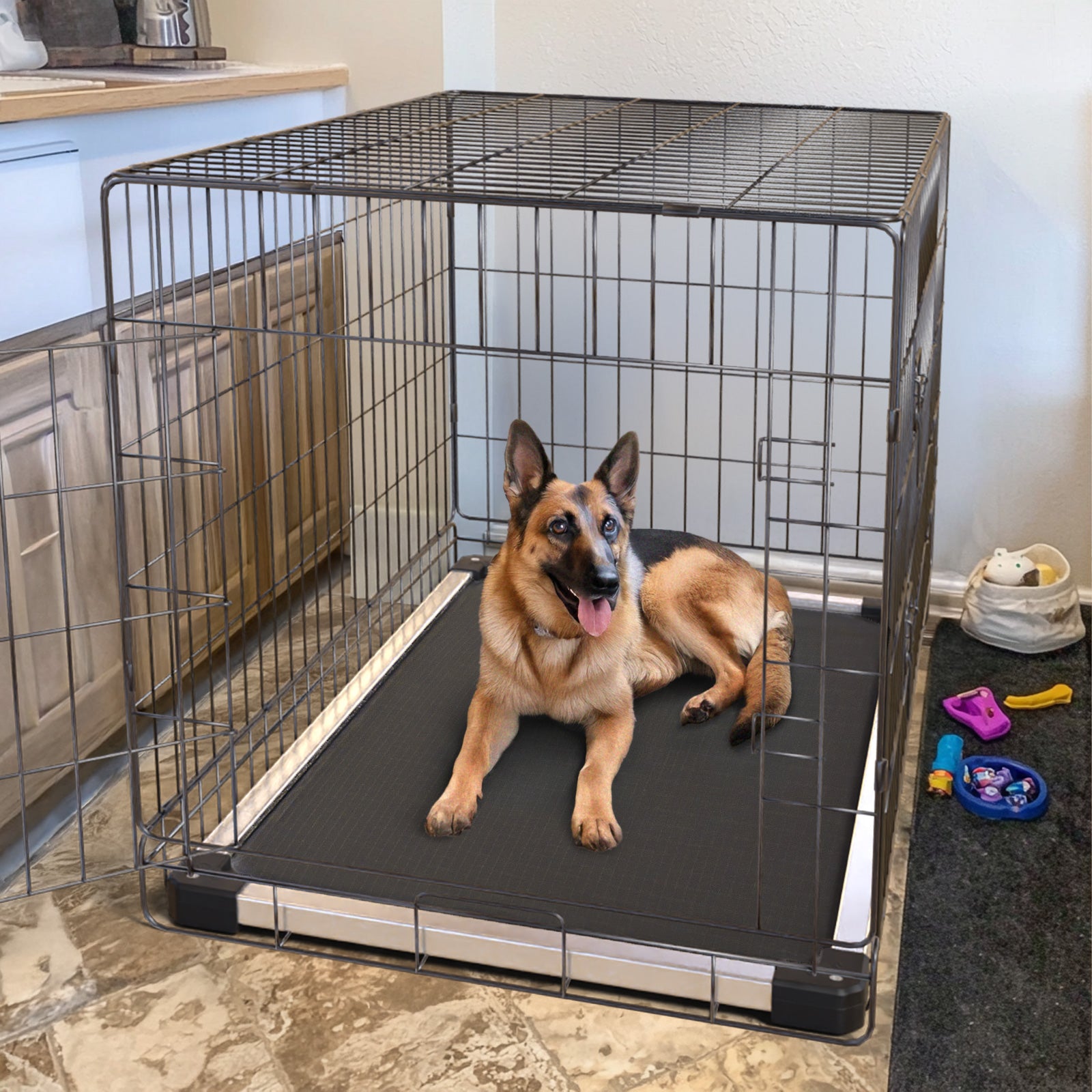 TitanNest Padded Chew-Proof Elevated Dog Bed for Your Chewer