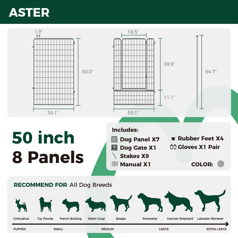 Aster Dog Playpen for Yard