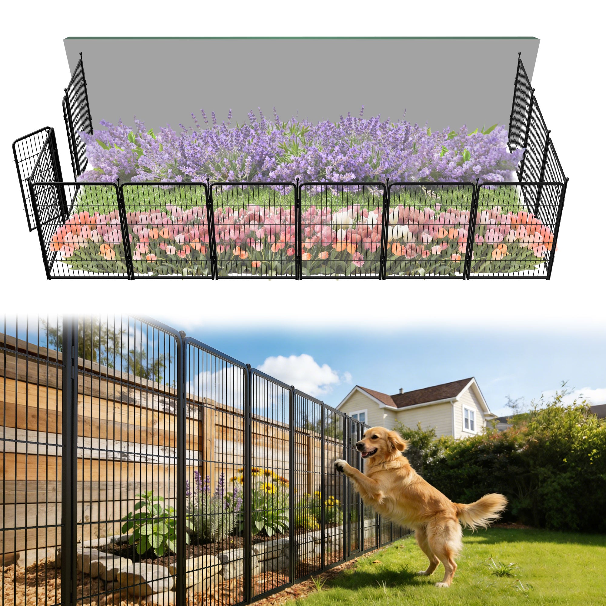 FXW Outdoor Dog & Garden Fence for Yard