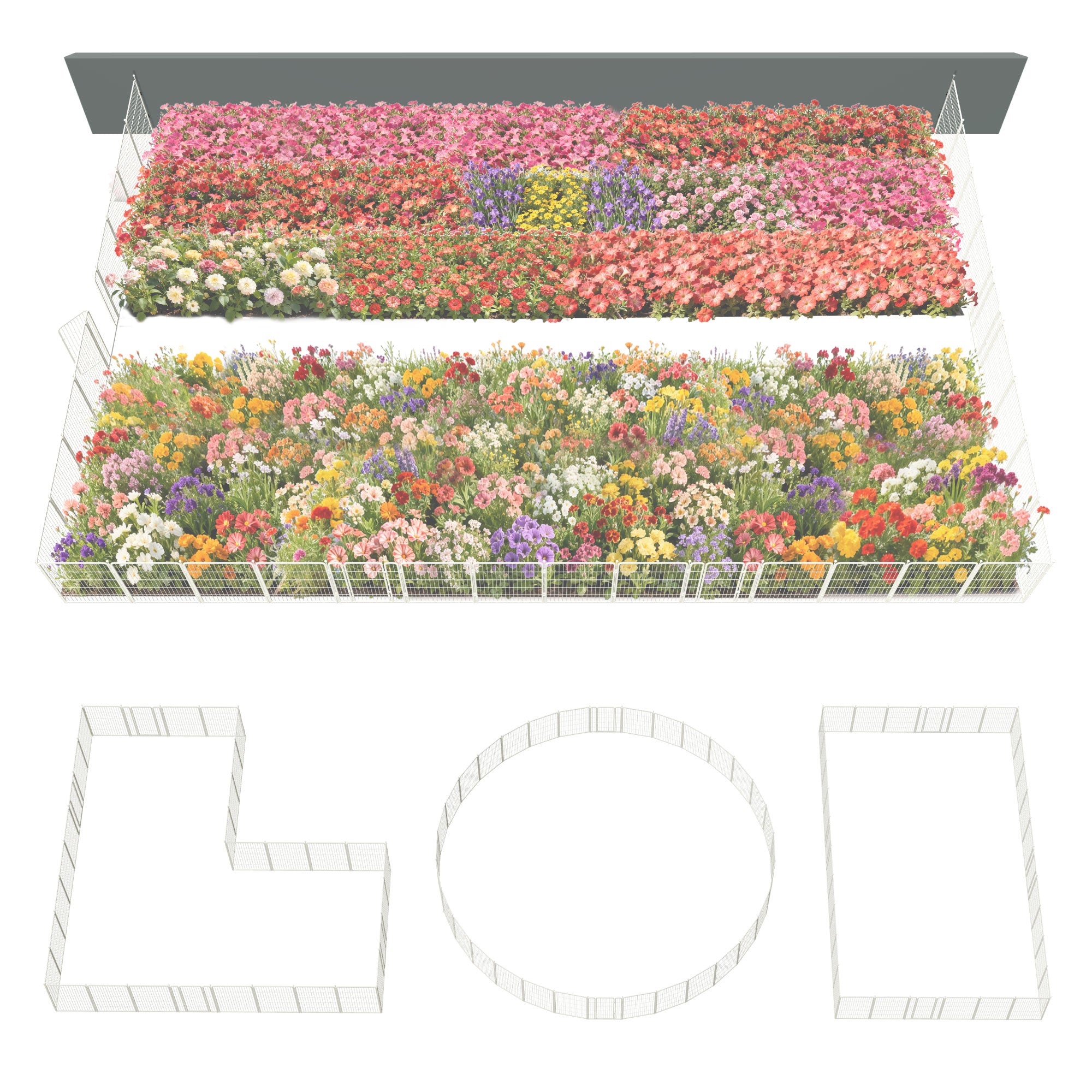 FXW Garden Fence Outdoor for The Yard - White