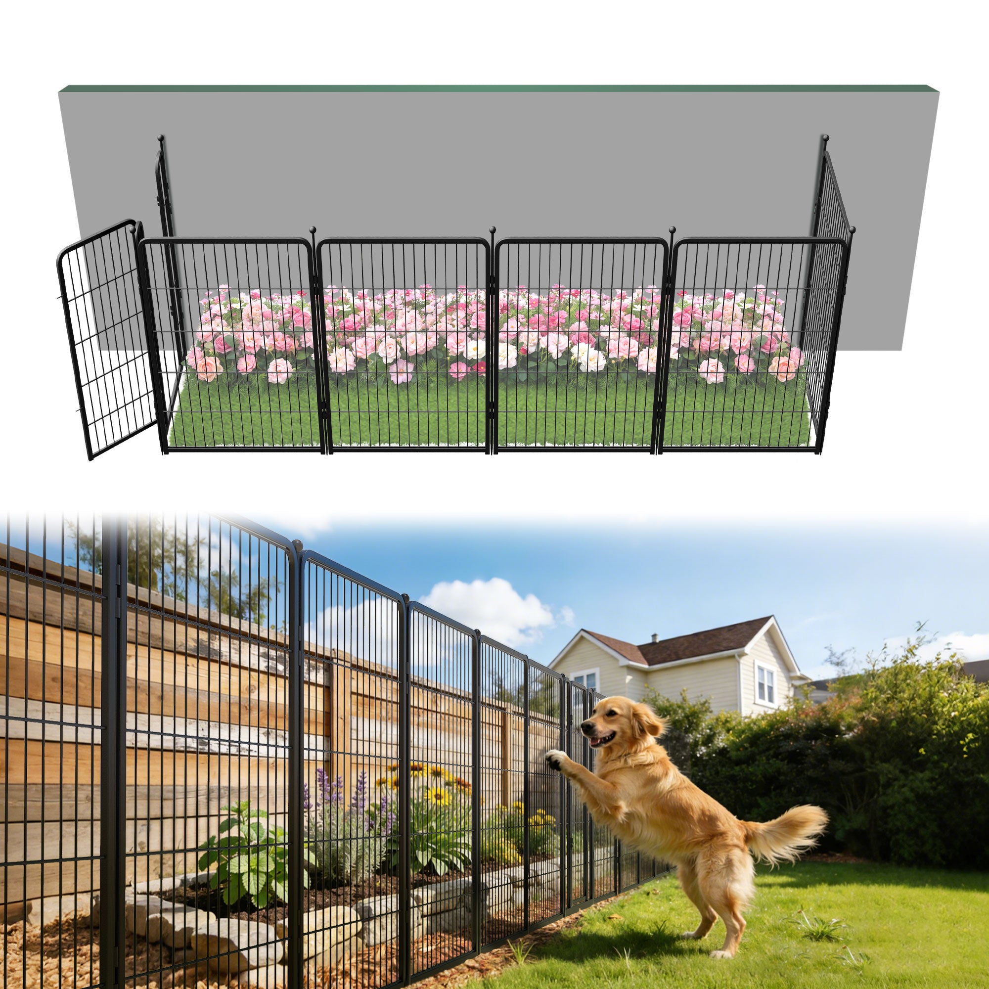 FXW Outdoor Dog & Garden Fence for Yard