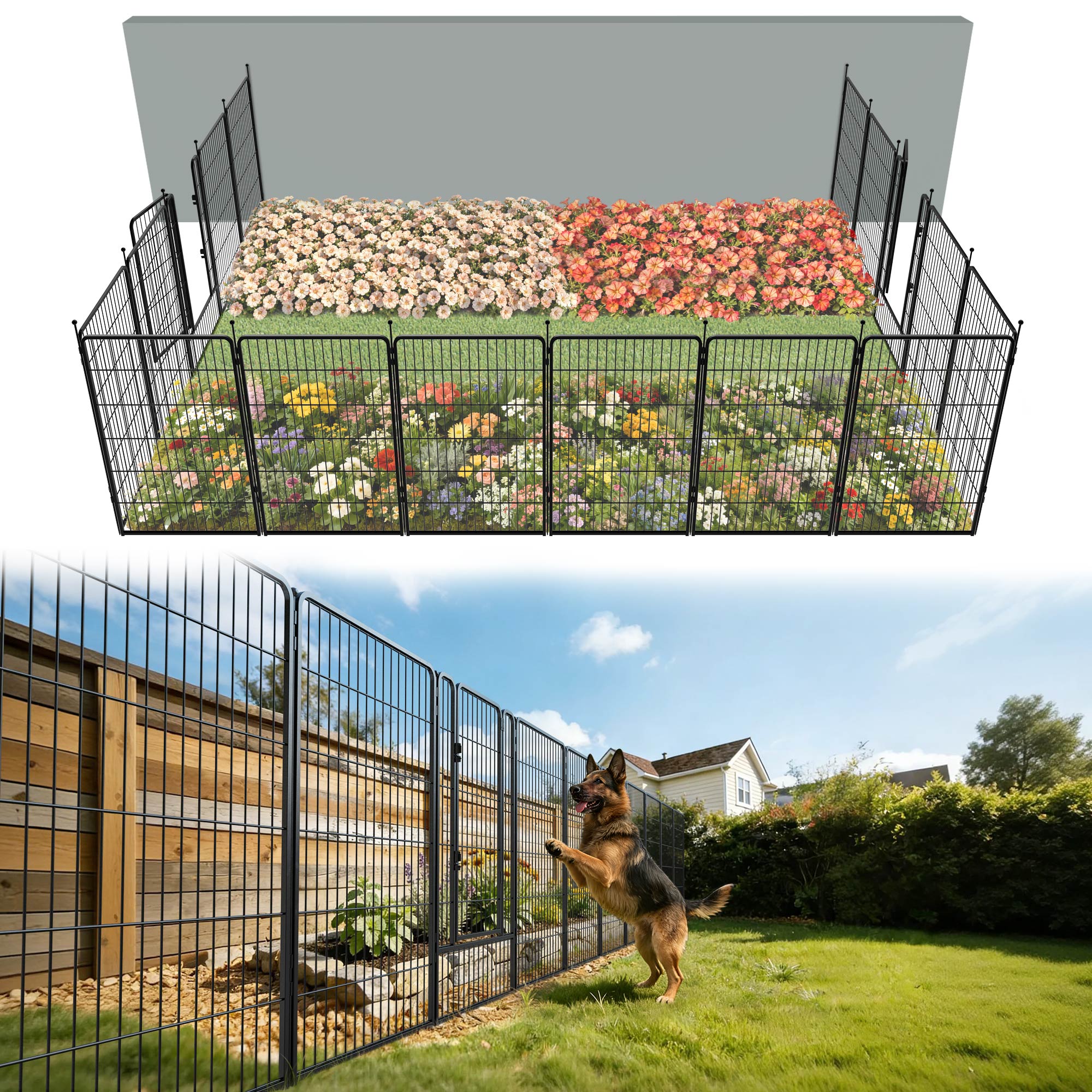 FXW Outdoor Dog & Garden Fence for Yard