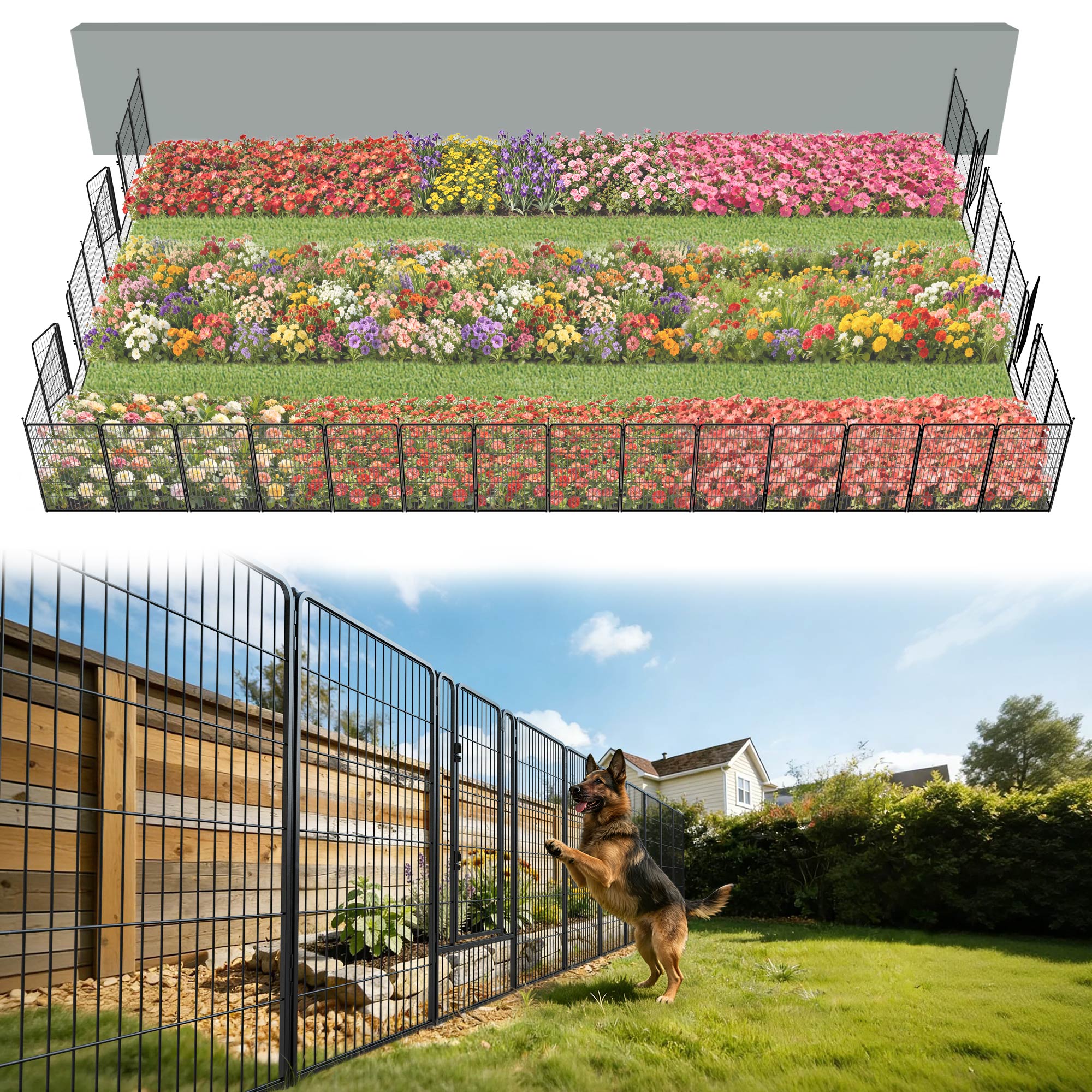 FXW Outdoor Dog & Garden Fence for Yard