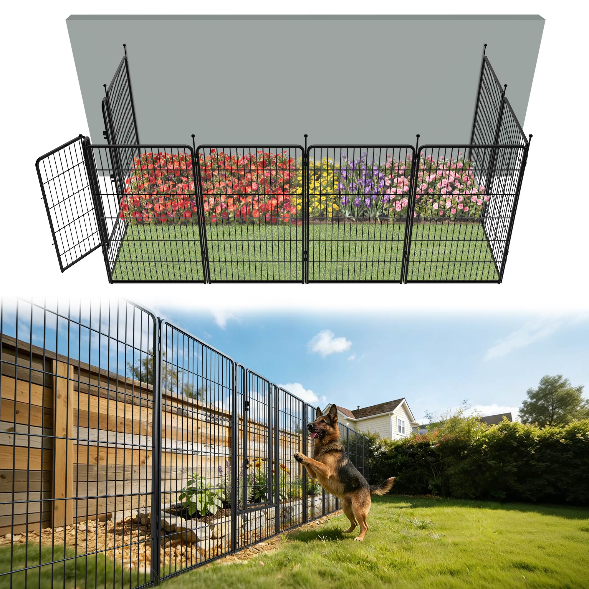 FXW Outdoor Dog & Garden Fence for Yard
