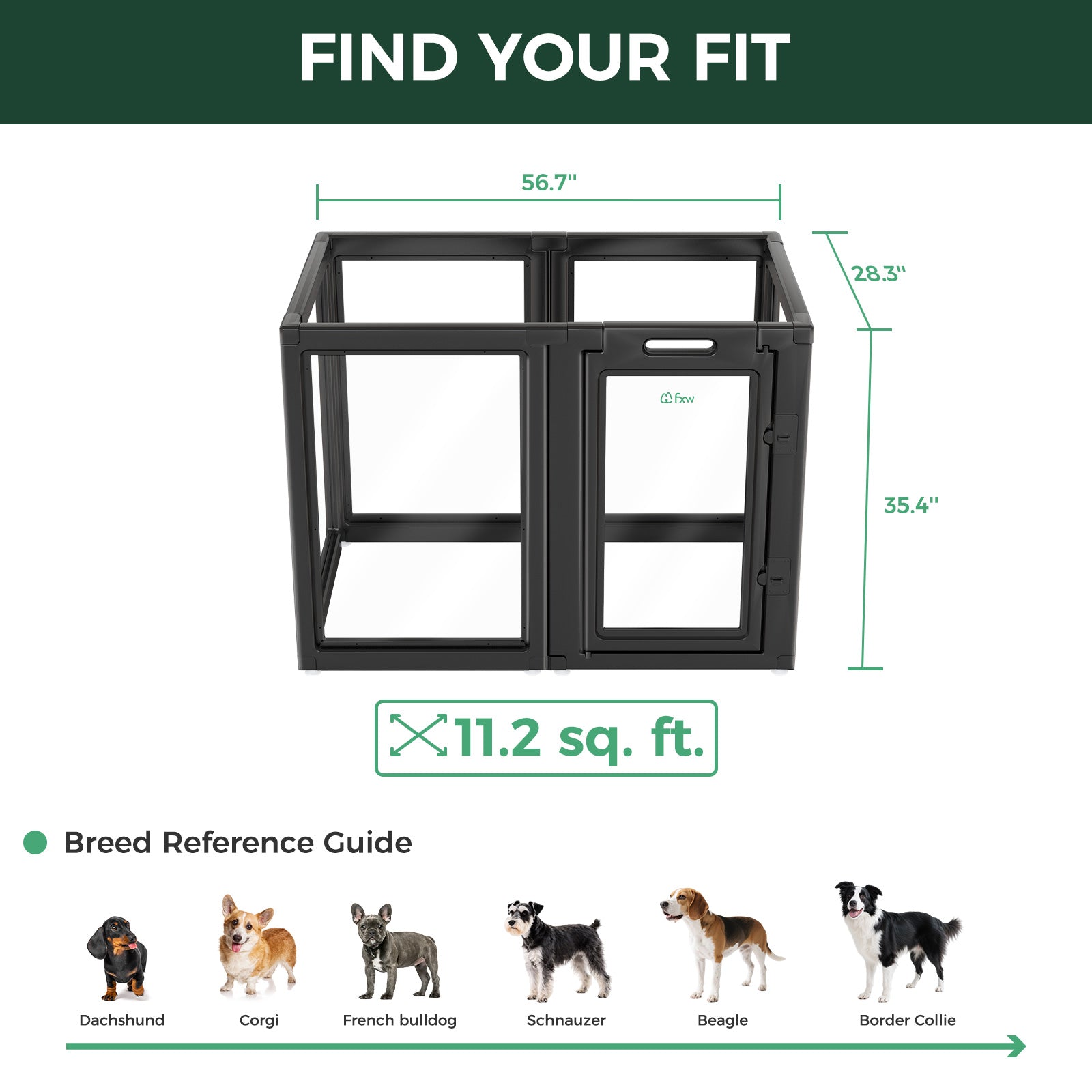 AuraSpace Acrylic Indoor Dog Playpen for Puppies and Small Dogs