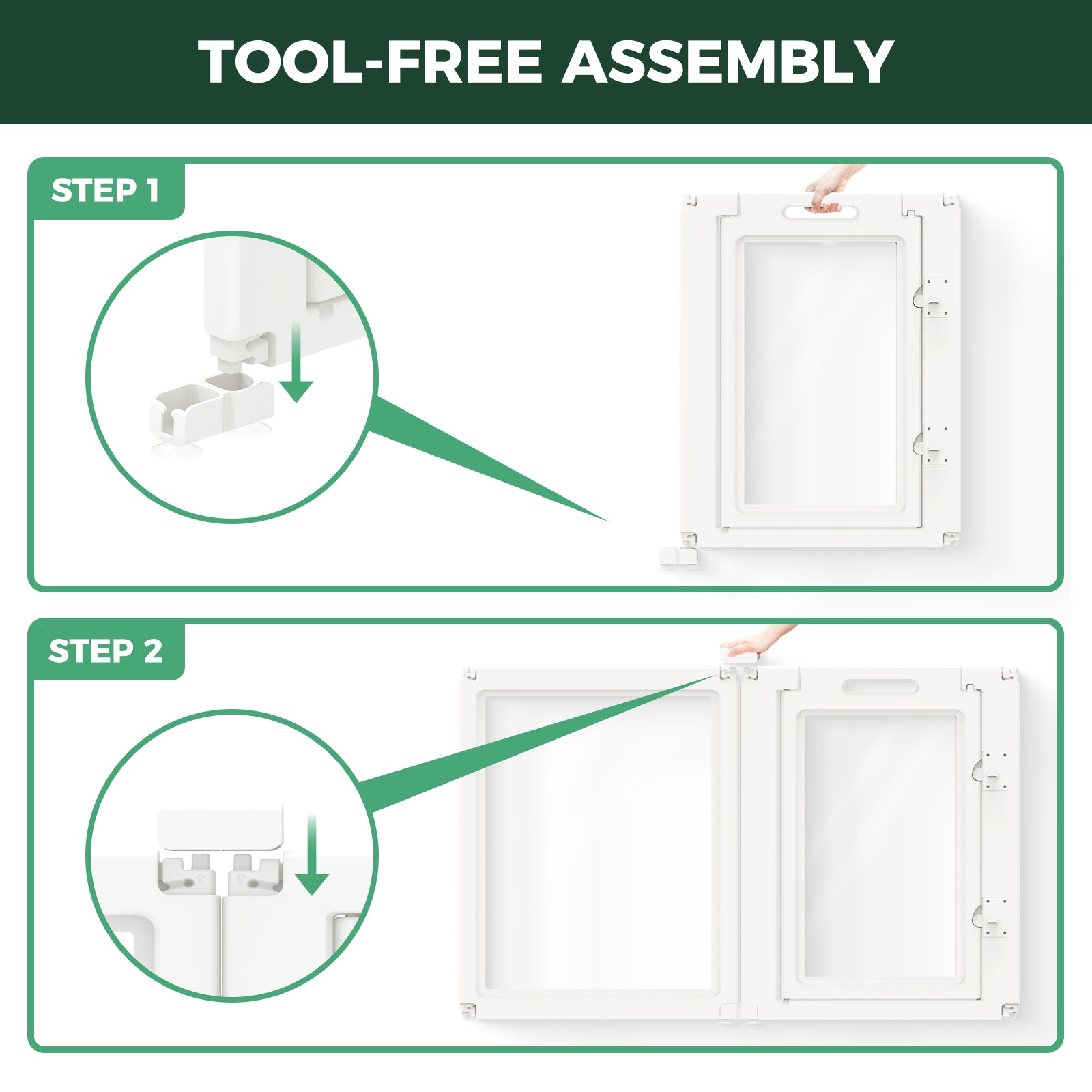 AuraSpace Acrylic Indoor Dog Playpen for Small to Medium Dogs