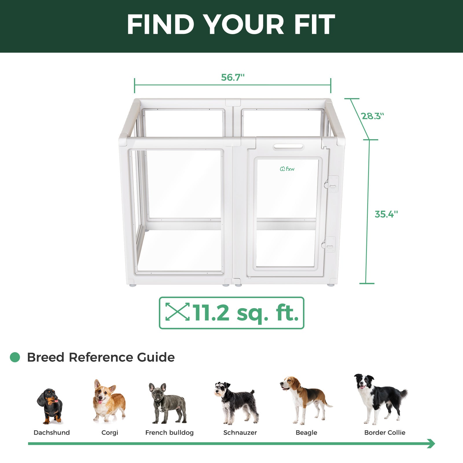 AuraSpace Acrylic Indoor Dog Playpen for Puppies and Small Dogs