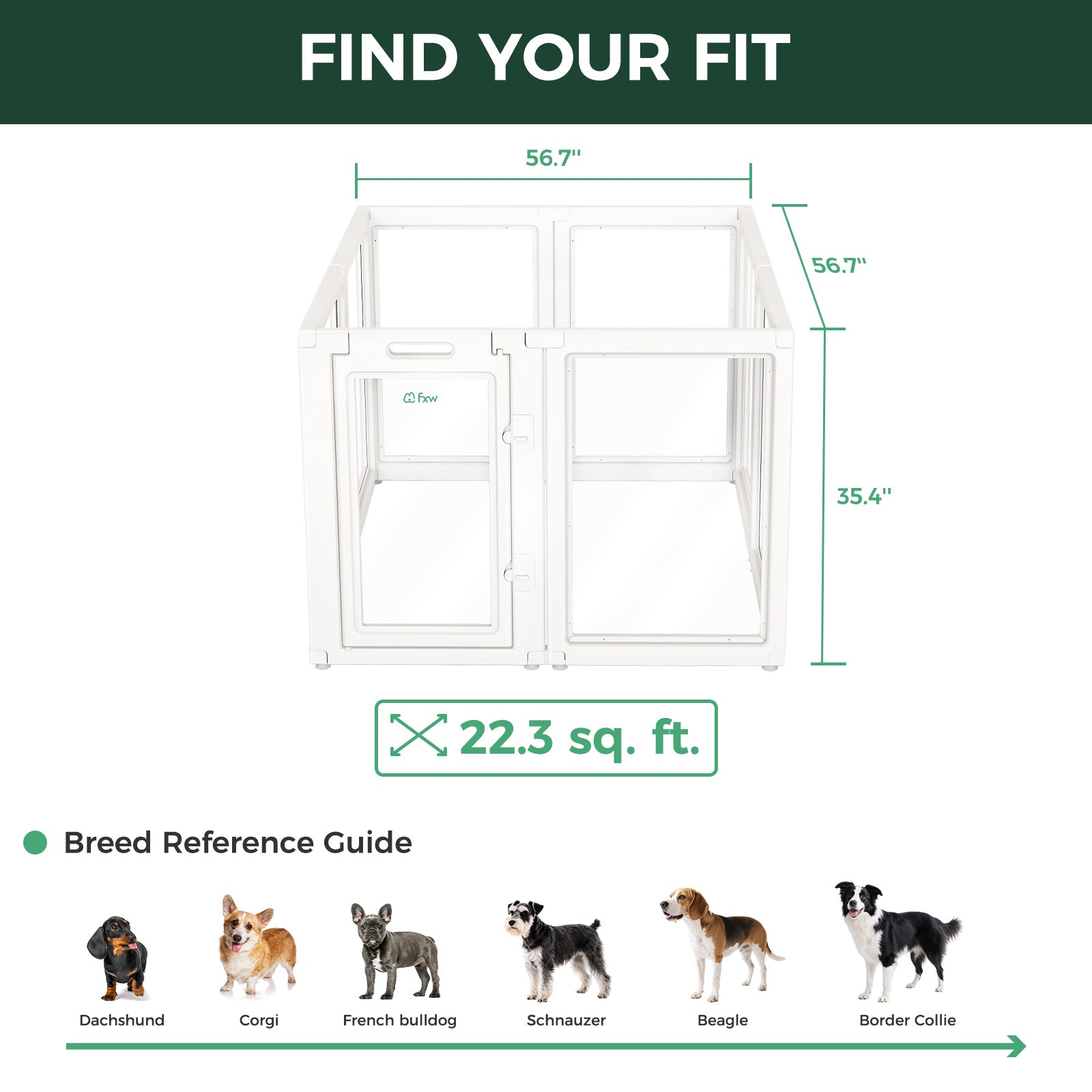 AuraSpace Acrylic Indoor Dog Playpen for Puppies and Small Dogs