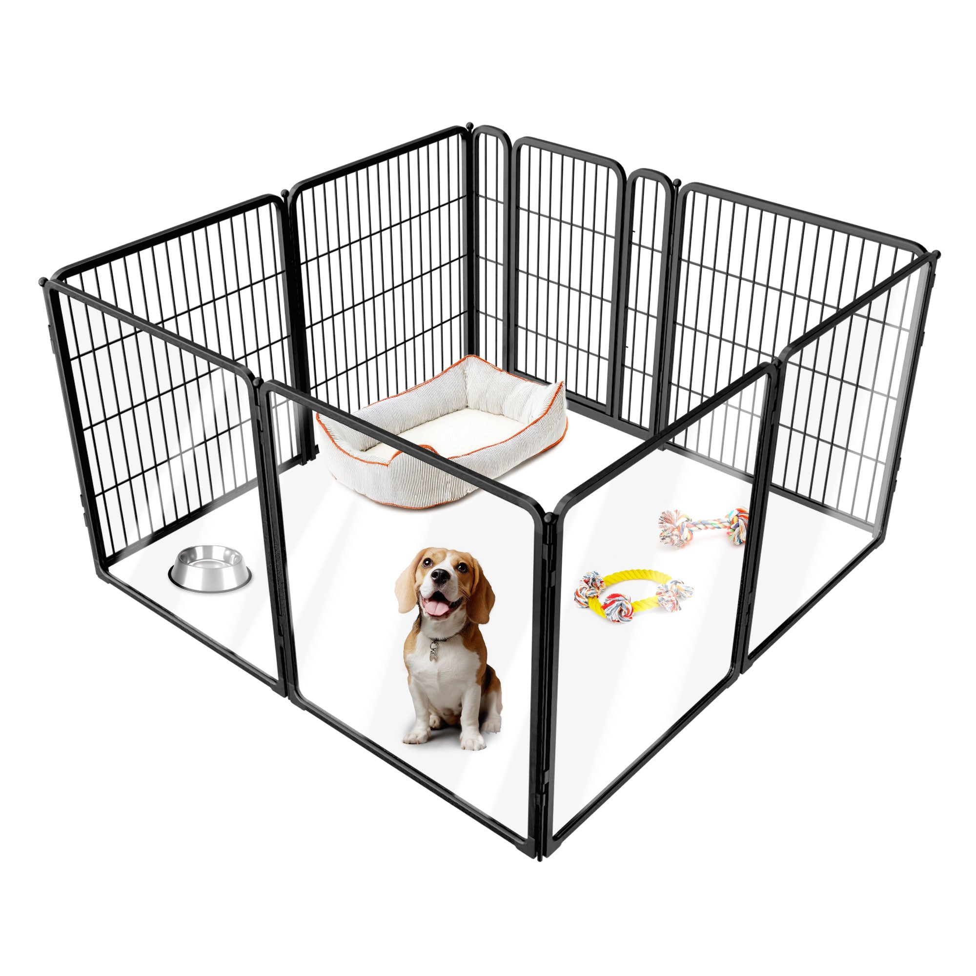 FXW Pawadise Acrylic & Wire Mesh Indoor Dog Playpen