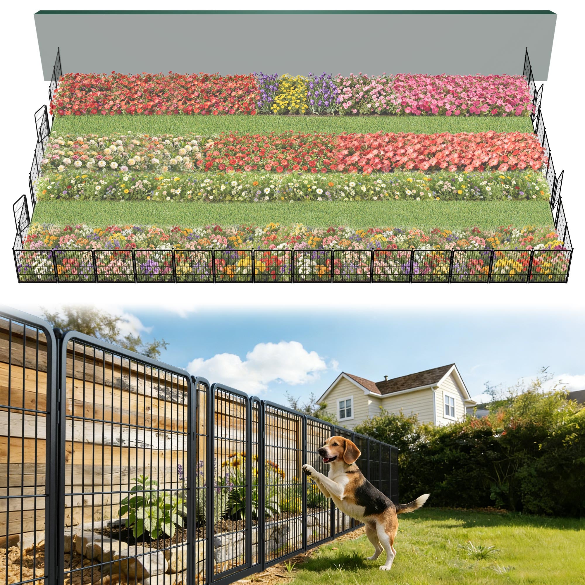 FXW Outdoor Dog & Garden Fence for Yard