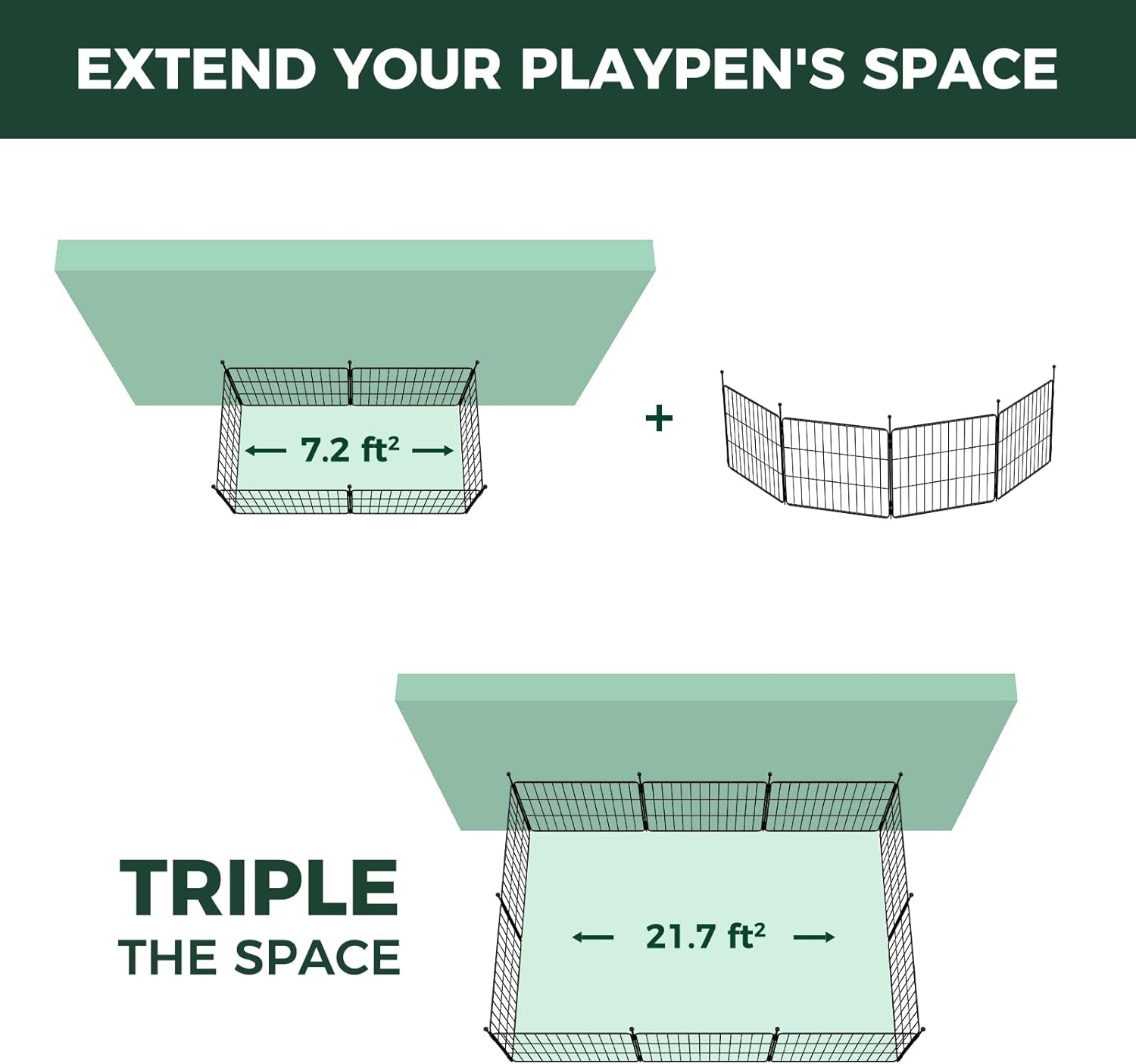 MiniPaws Dog Playpen Designed for Puppies / Small Dogs