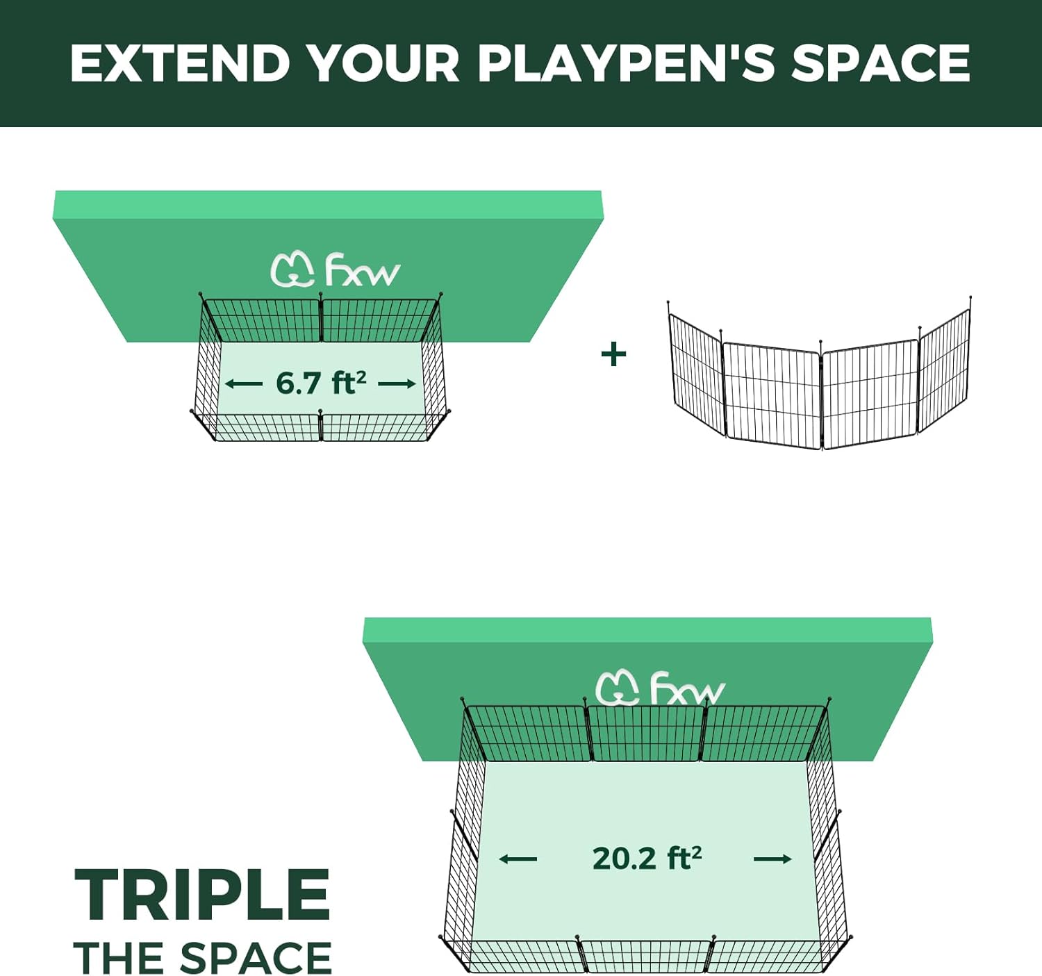 MiniPaws Dog Playpen Designed for Puppies / Small Dogs