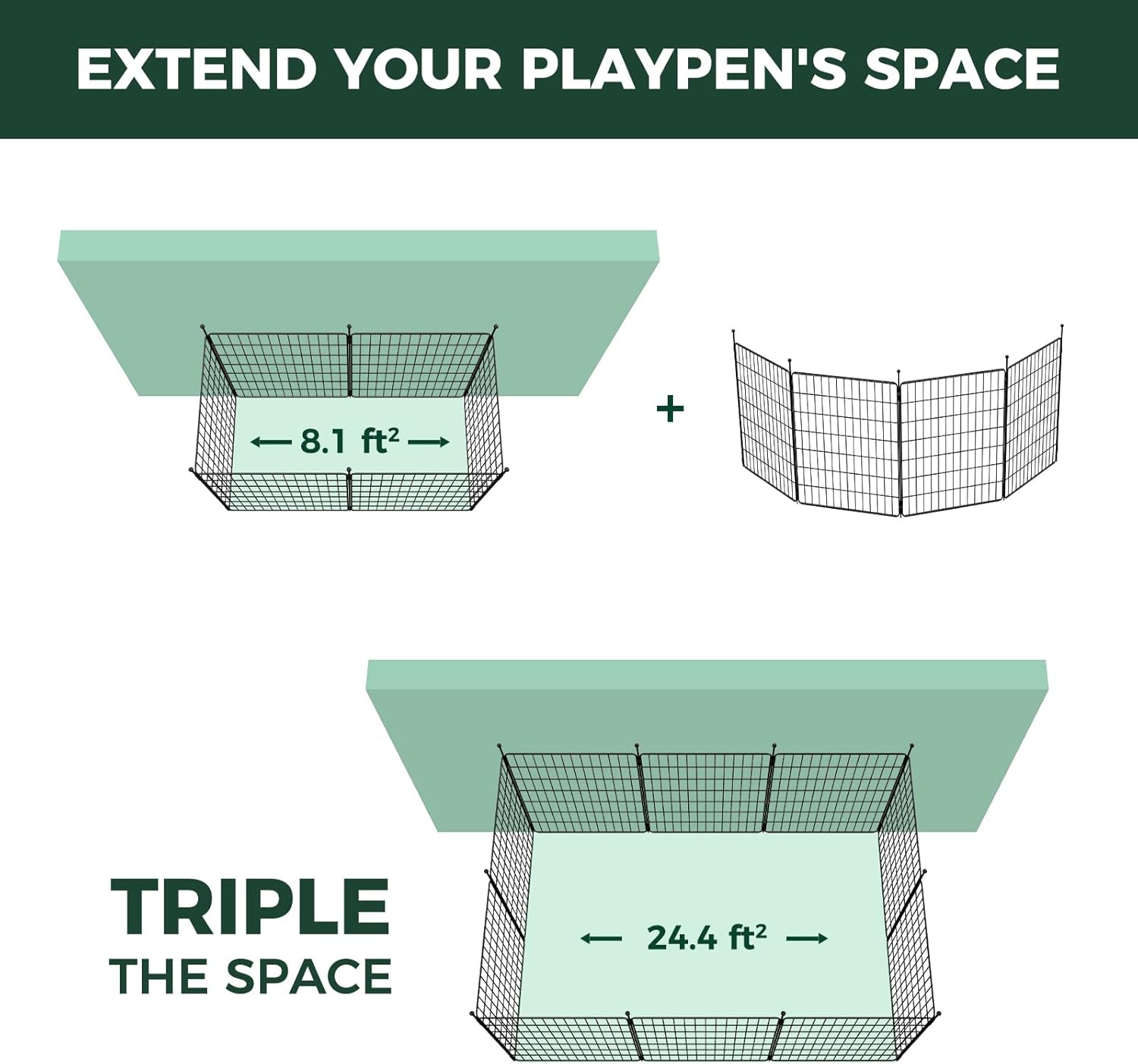 MiniPaws Dog Playpen Designed for Puppies / Small Dogs