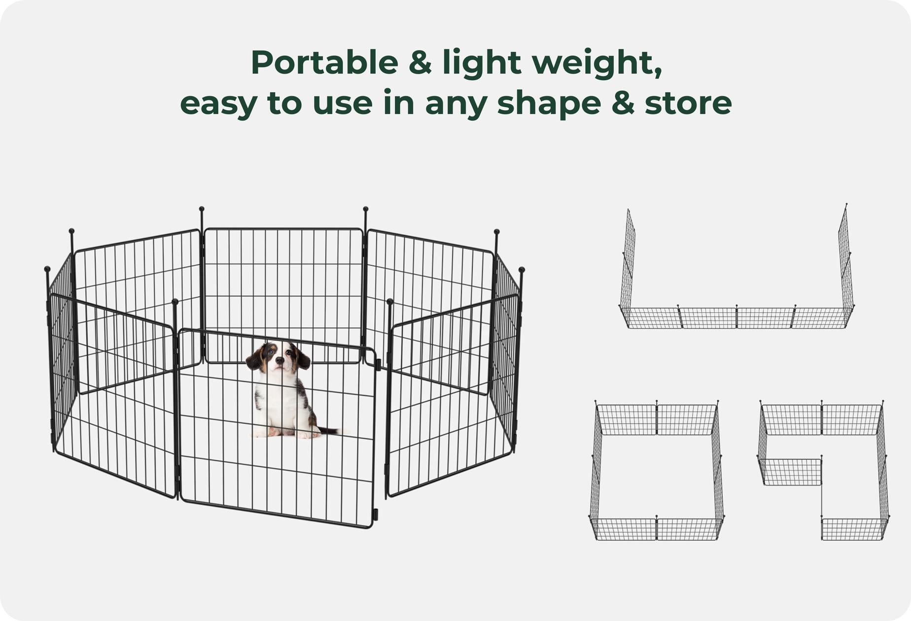 FXW Homeplus Dog Playpen - Dog Fence - RV Camping Fence - Dog Bed - Outdoor Dog Playpen - FXW Dog Playpen